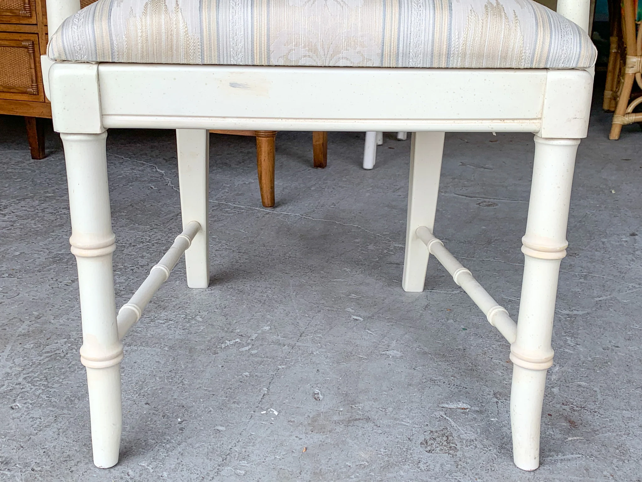 Six Palm Beach Faux Bamboo Dining Chairs - Image 8