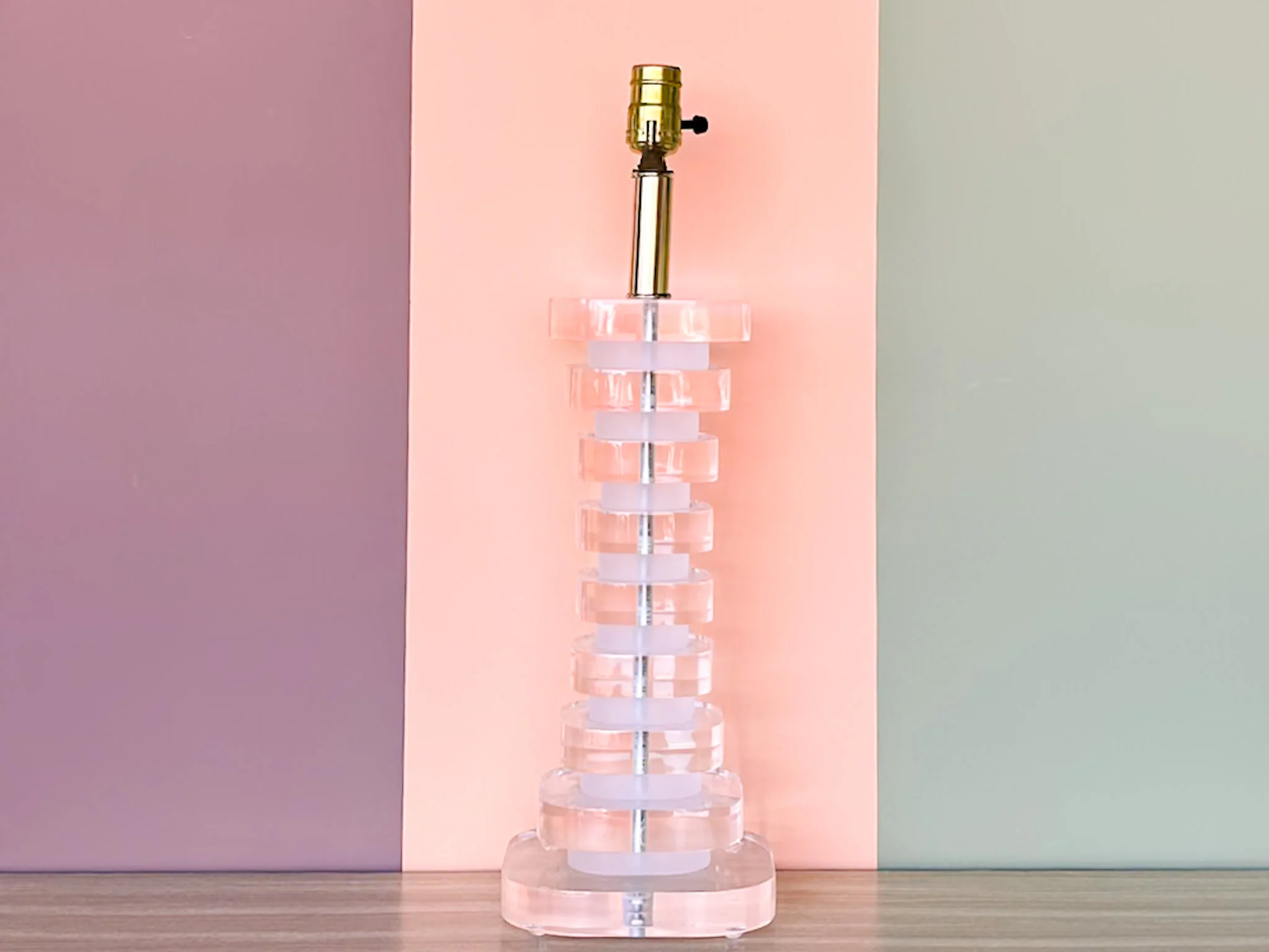 Stacked Lucite Lamp