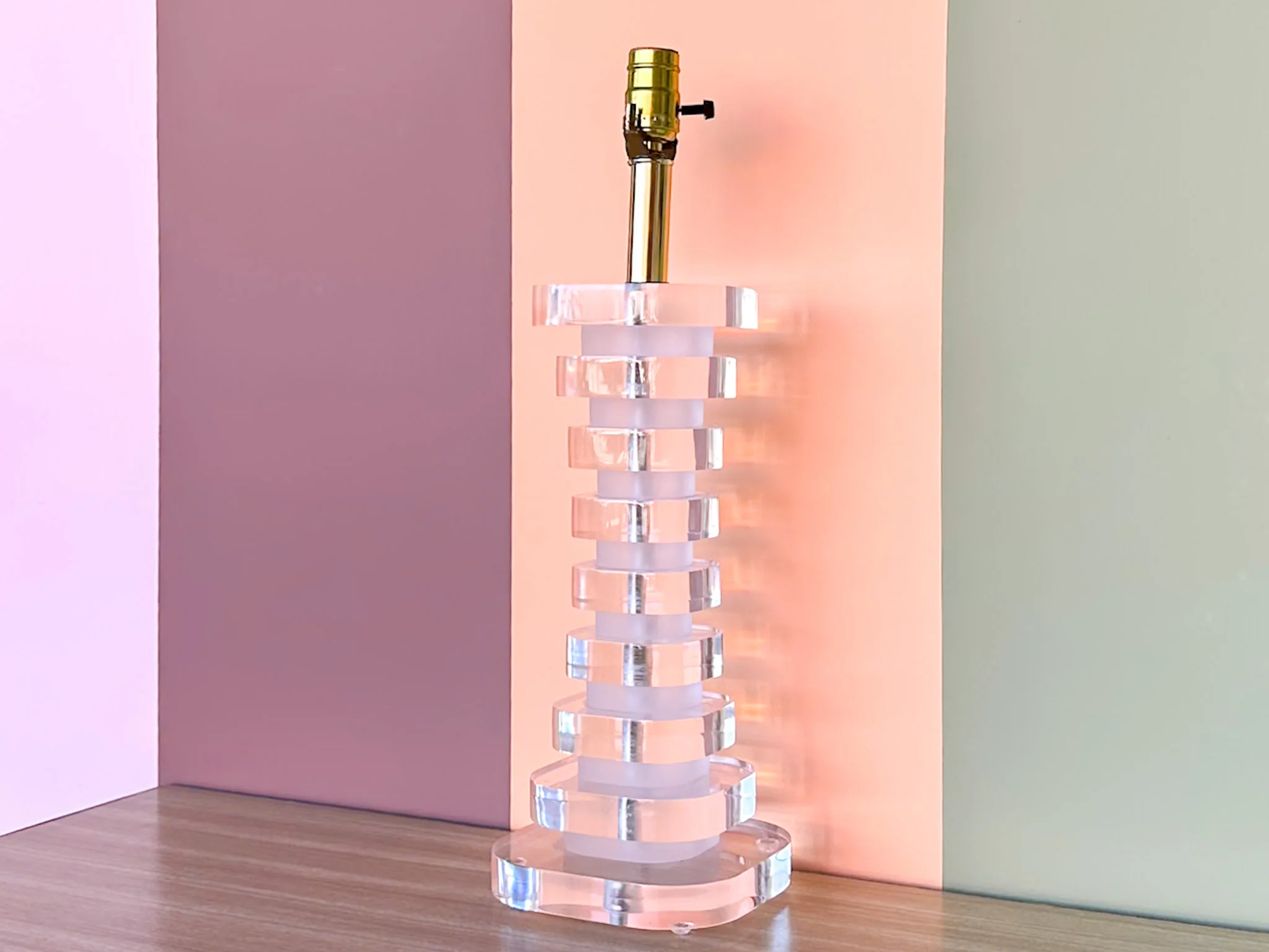 Stacked Lucite Lamp - Image 2