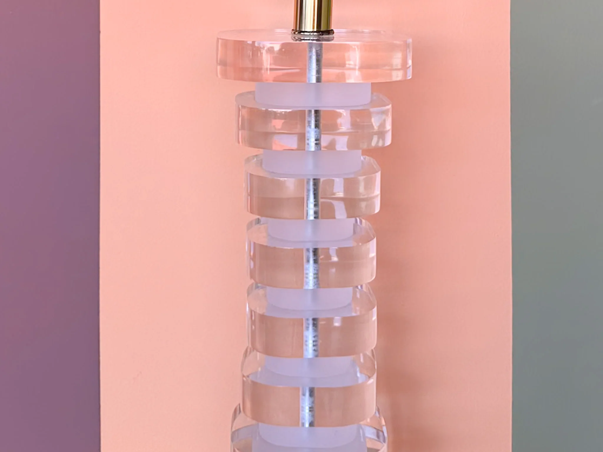 Stacked Lucite Lamp - Image 4