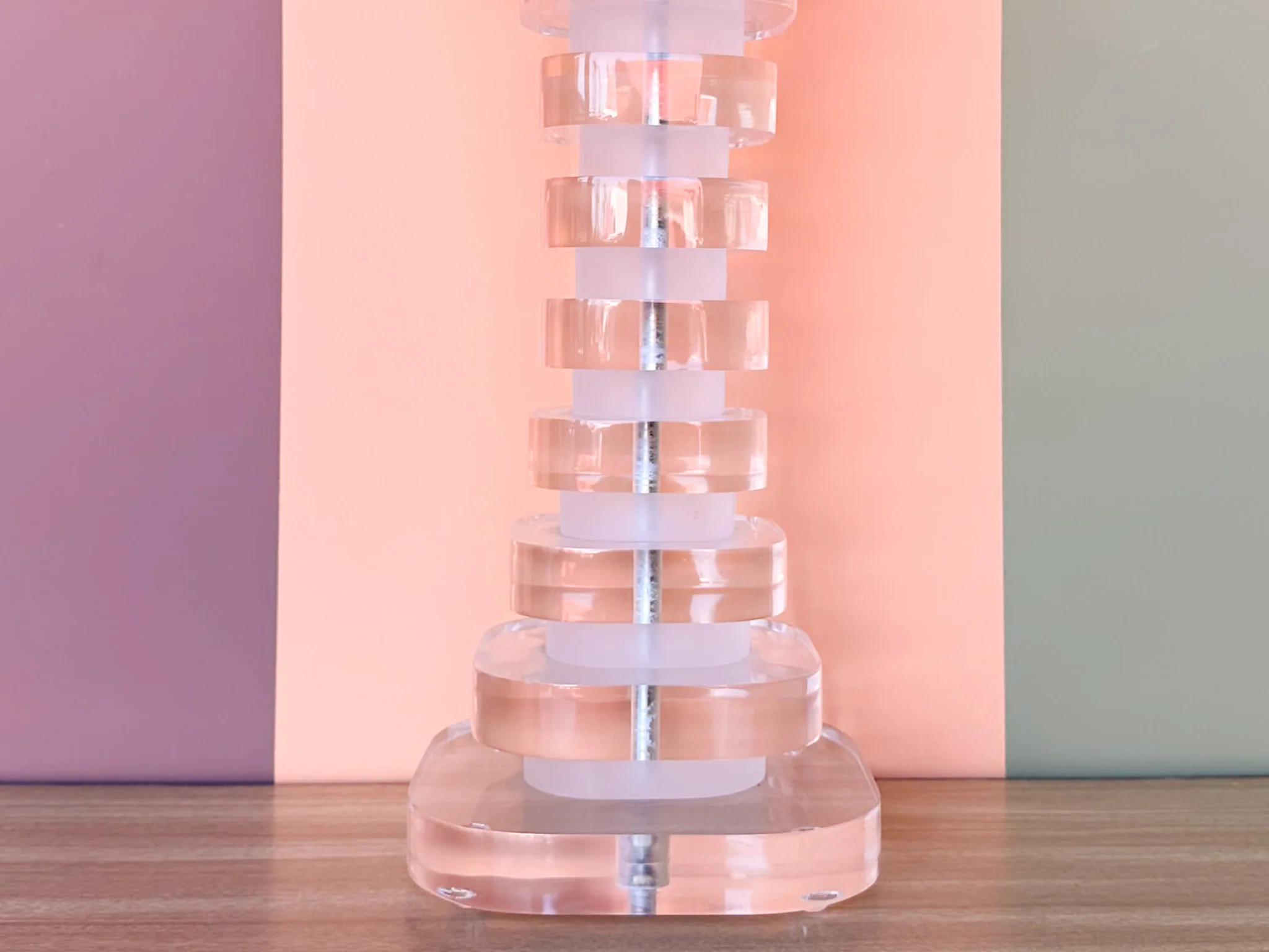 Stacked Lucite Lamp - Image 5