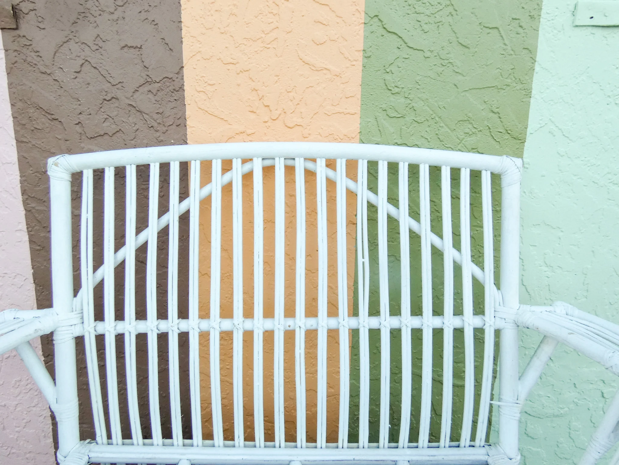 Stick Wicker Painted Loveseat - Image 4