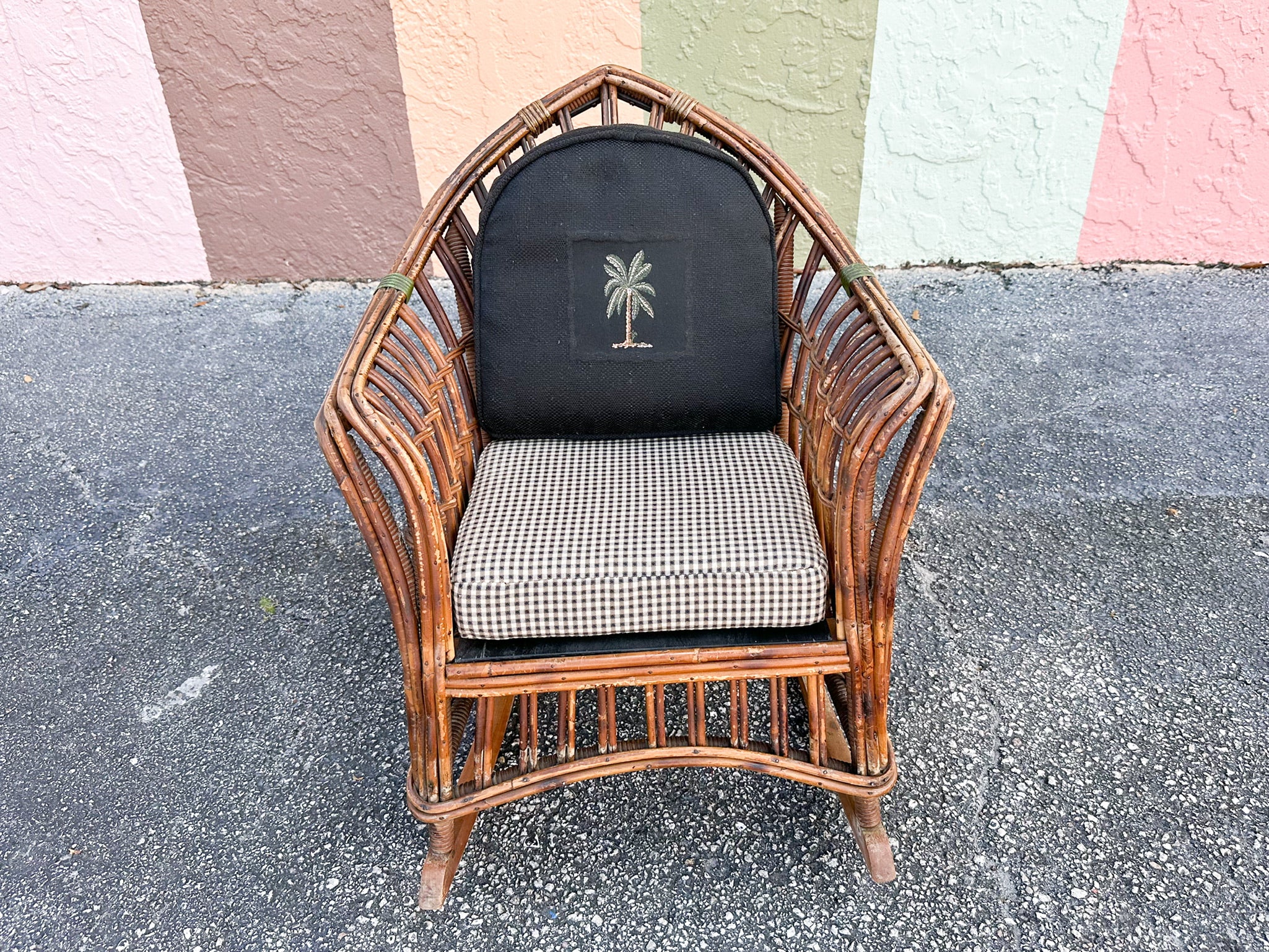Stick Wicker Rattan Child's Rocker - Image 2