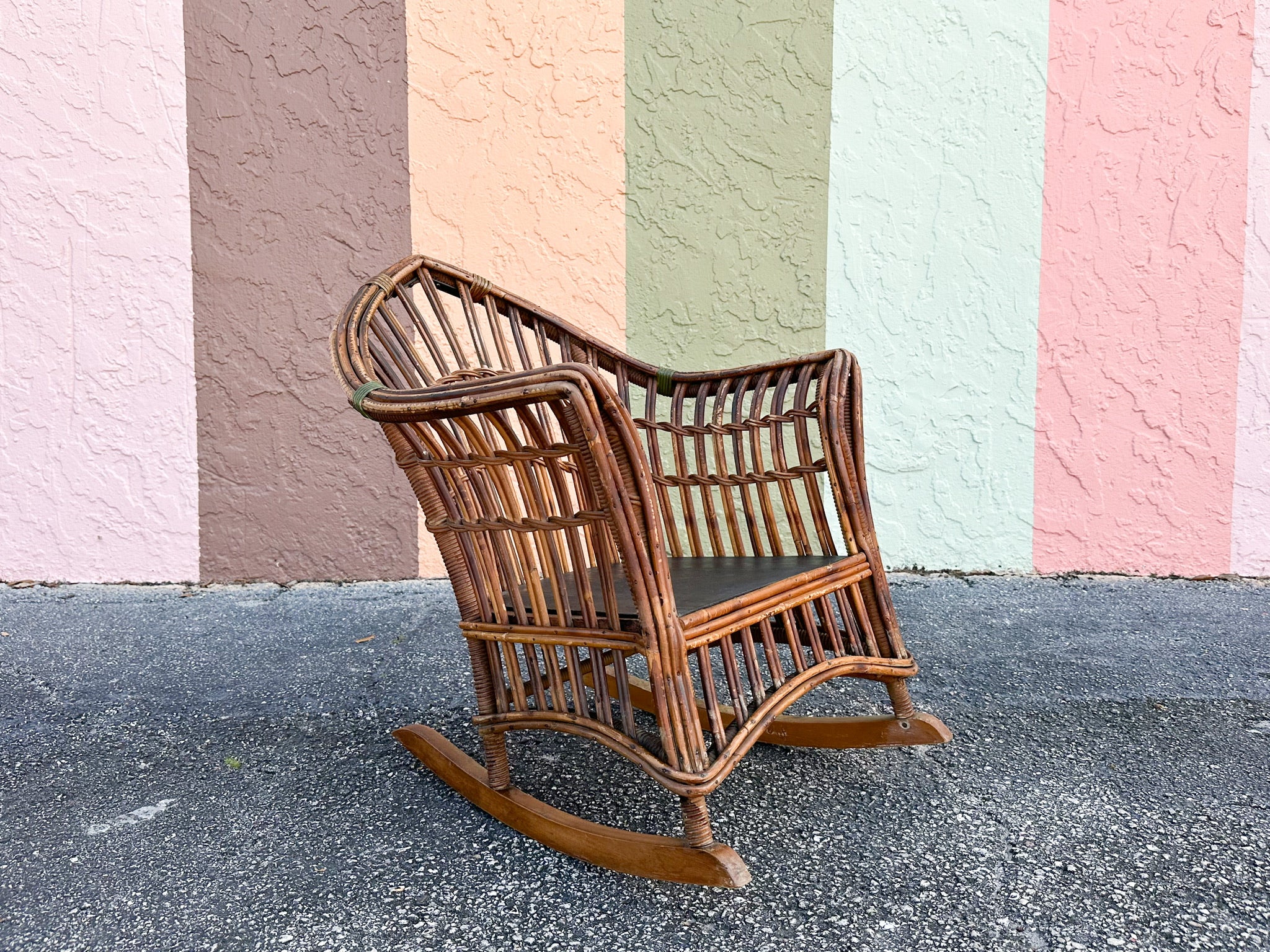 Stick Wicker Rattan Child's Rocker - Image 6
