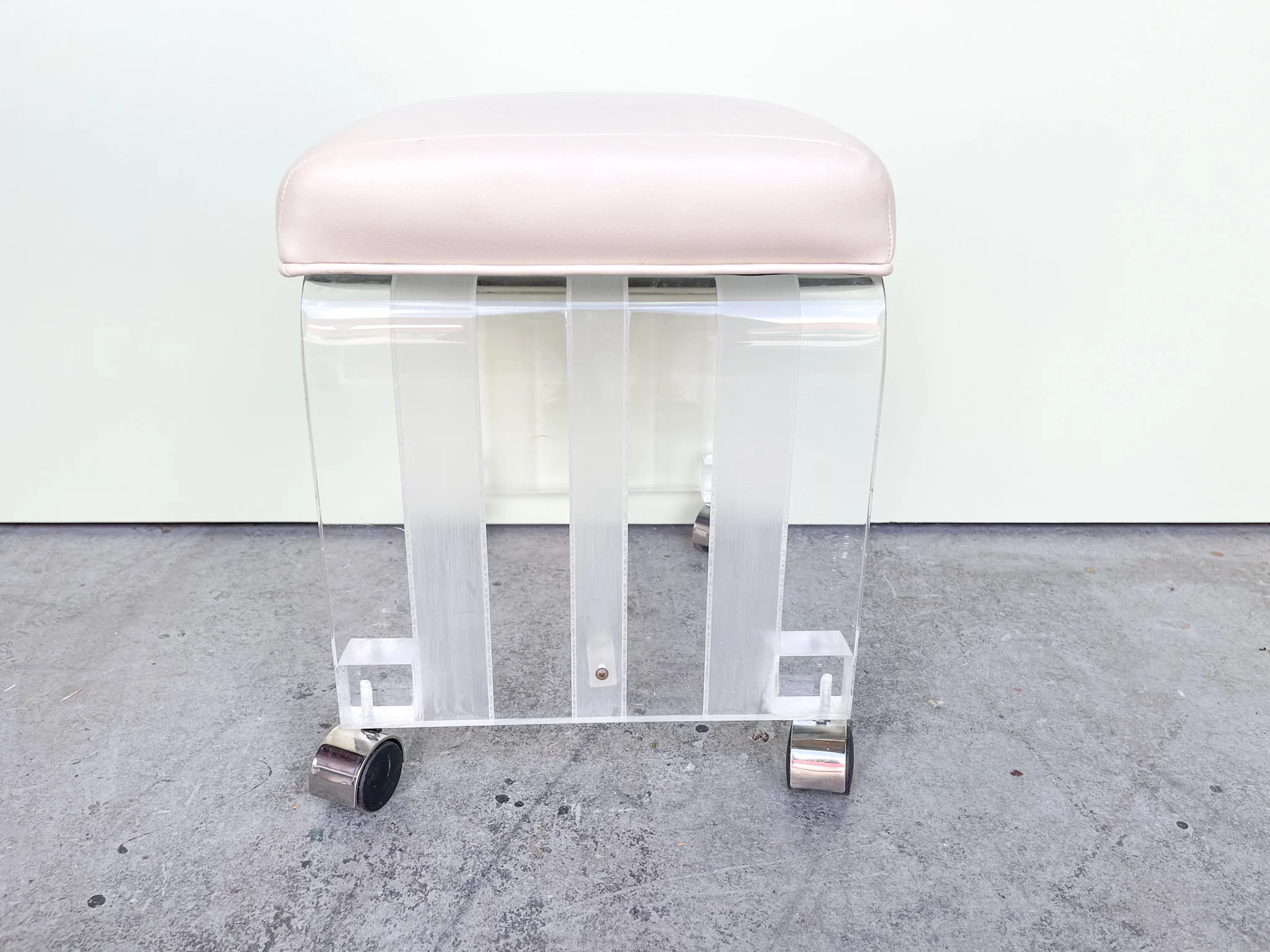 Striped Lucite Stool - Image 3
