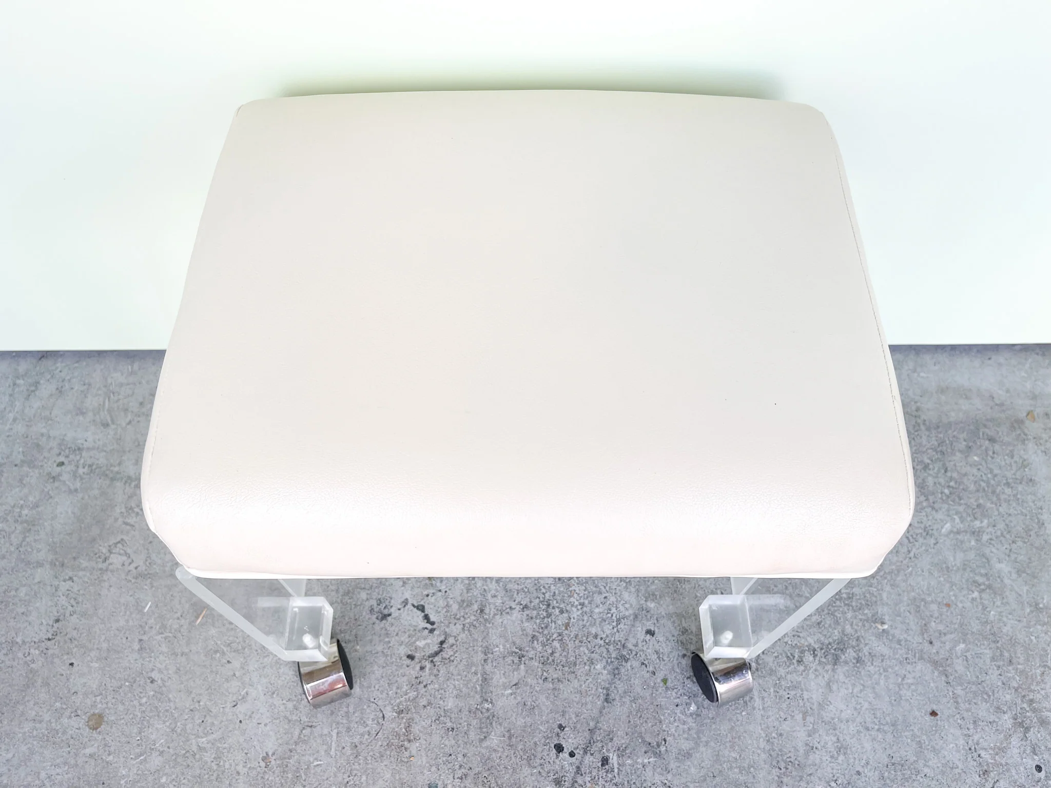 Striped Lucite Stool - Image 4
