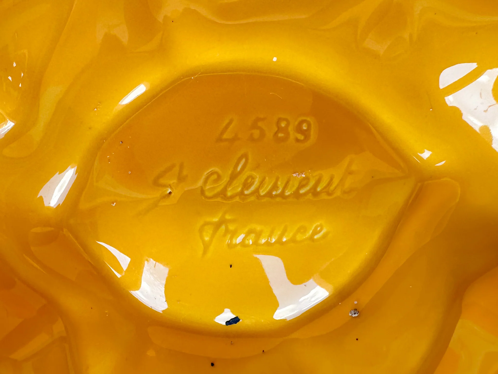 Sunshine Yellow French Oyster Plate - Image 5