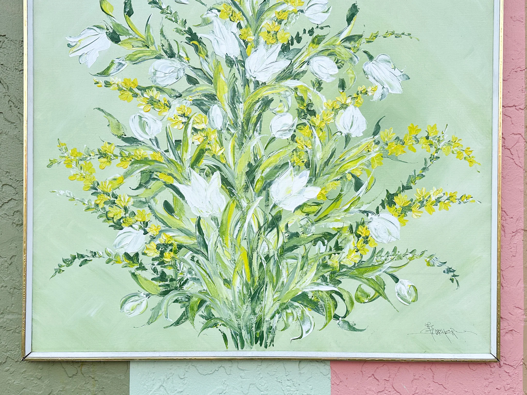 Sweet 70’s Yellow and Green Original Art - Image 5