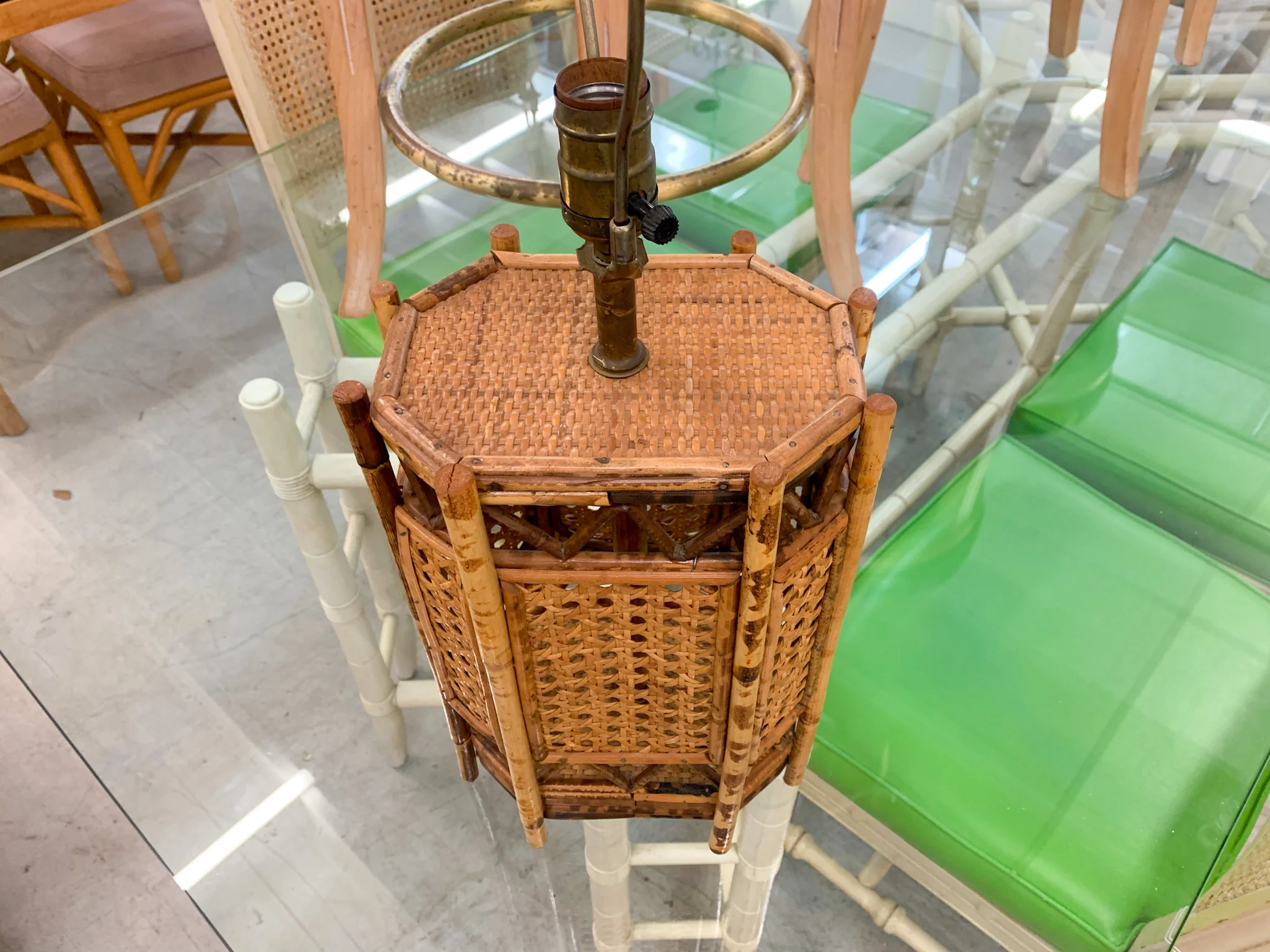 Sweet Bamboo and Cane Lamp - Image 2