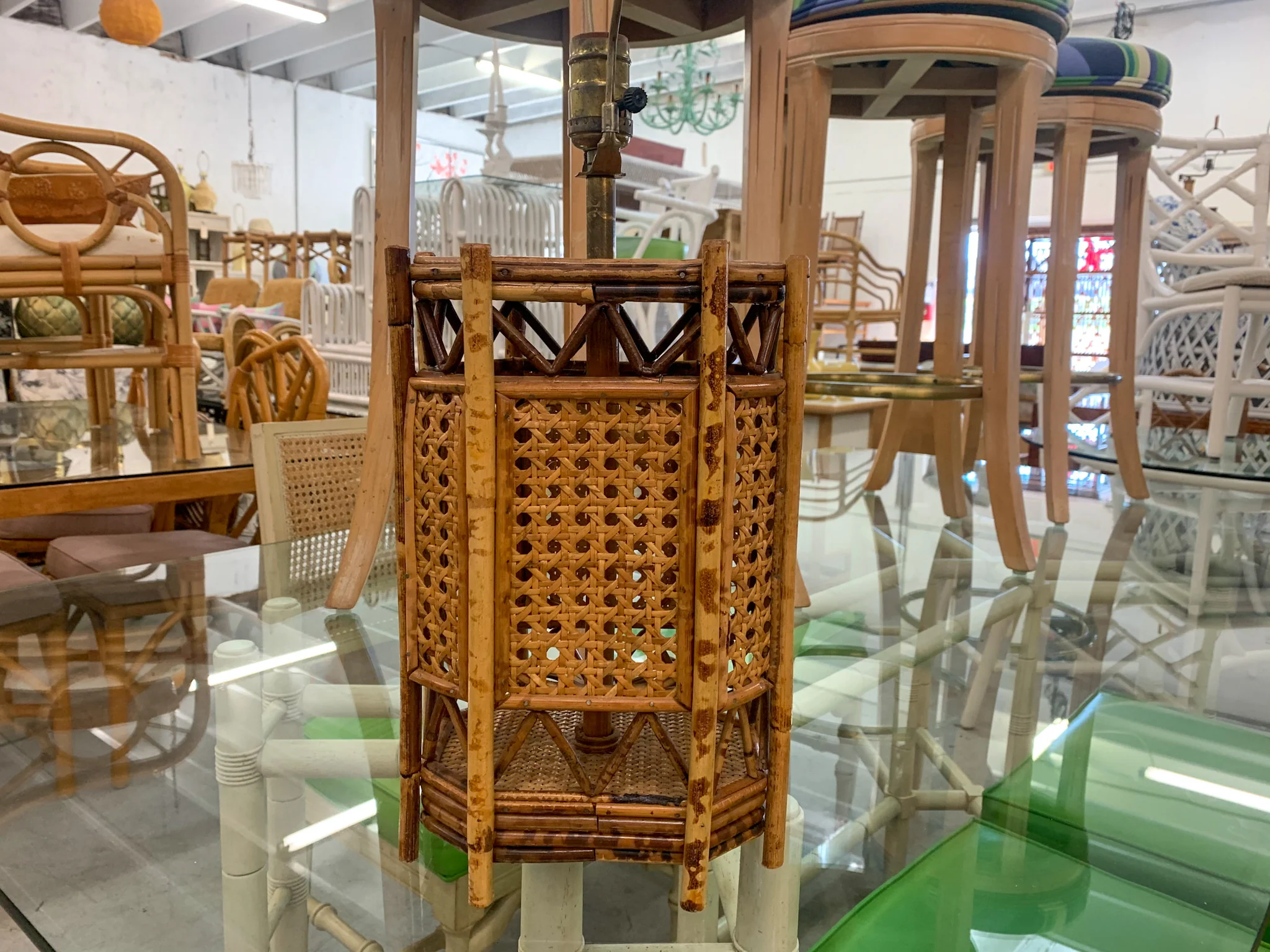 Sweet Bamboo and Cane Lamp - Image 3