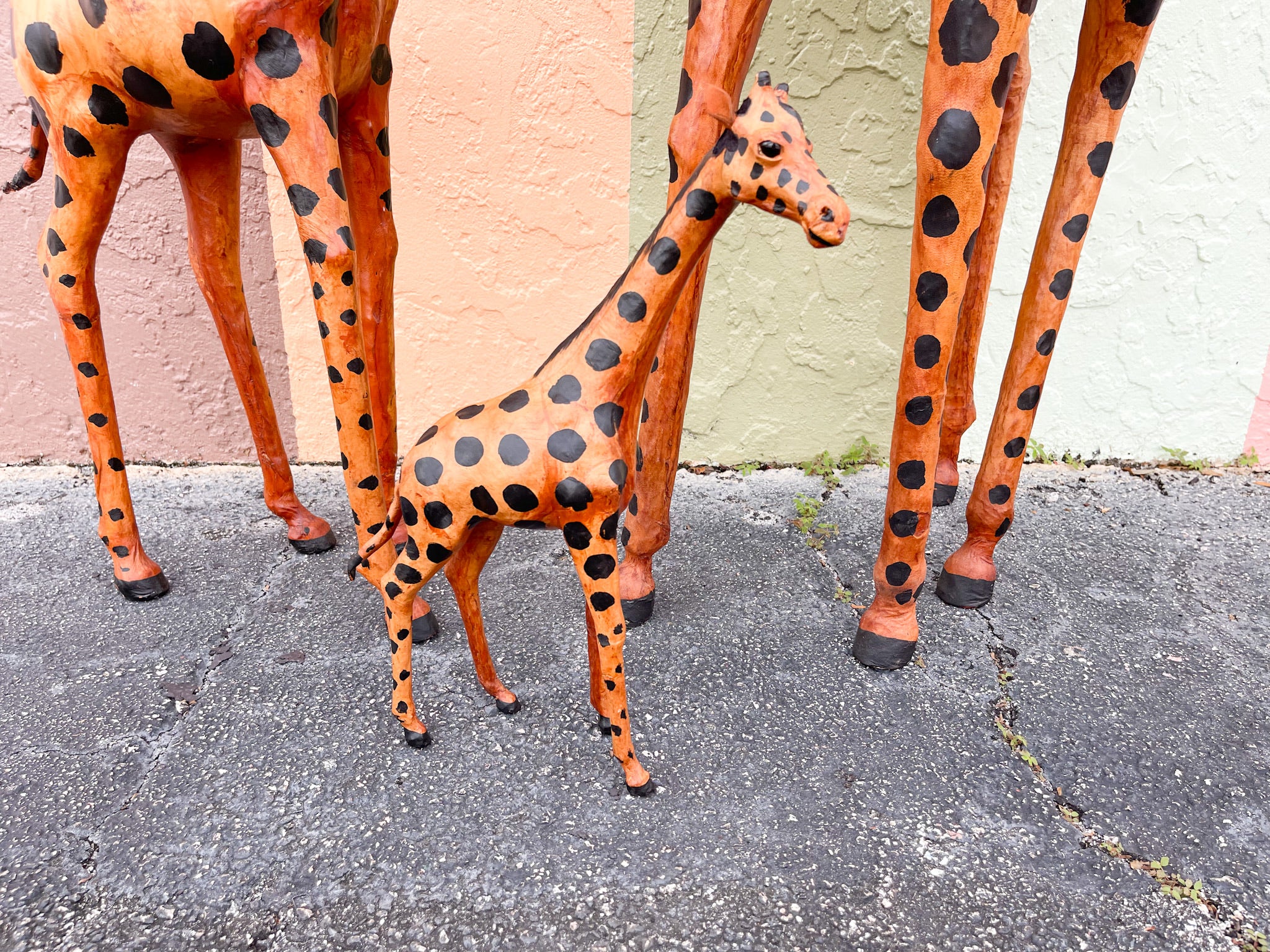 Sweet Family of Three Giraffes - Image 5