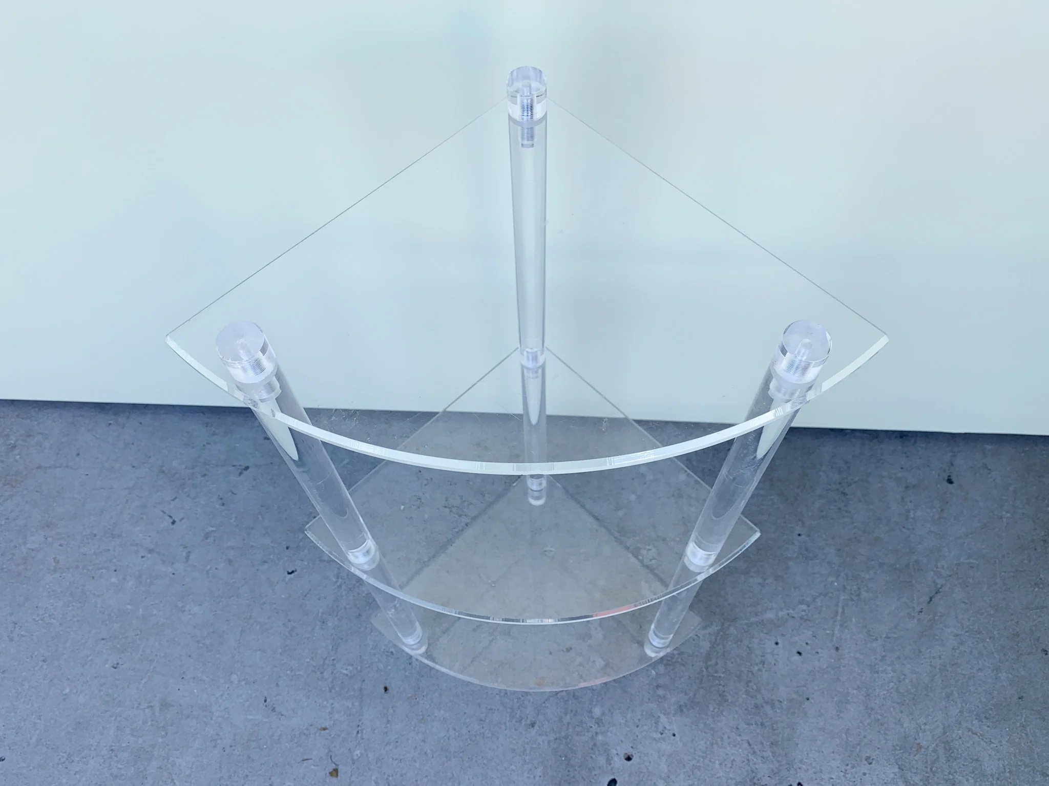 Sweet Lucite Corner Shelf - Image 2