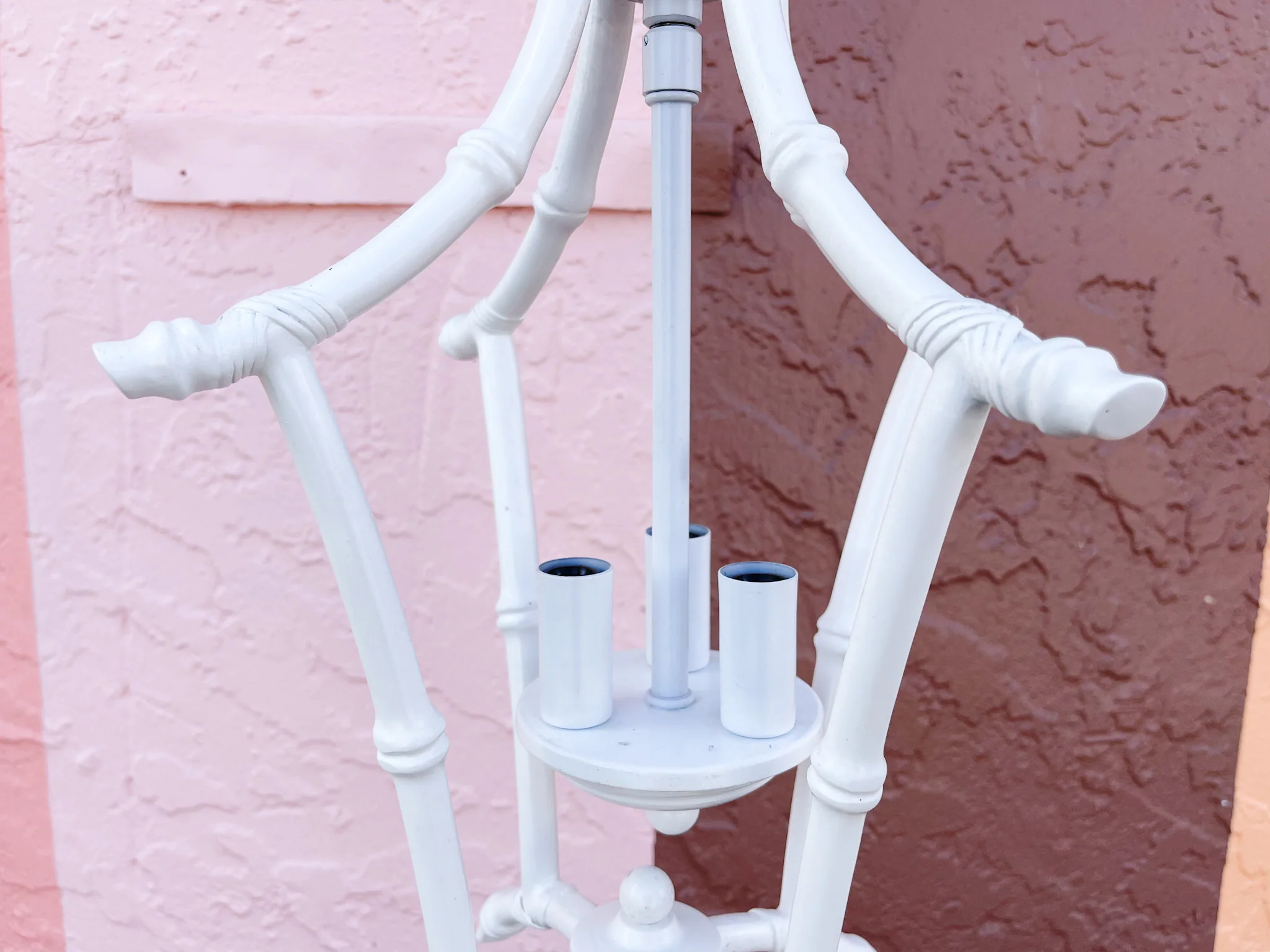 Sweet Petite Faux Bamboo Chandelier - Image 3