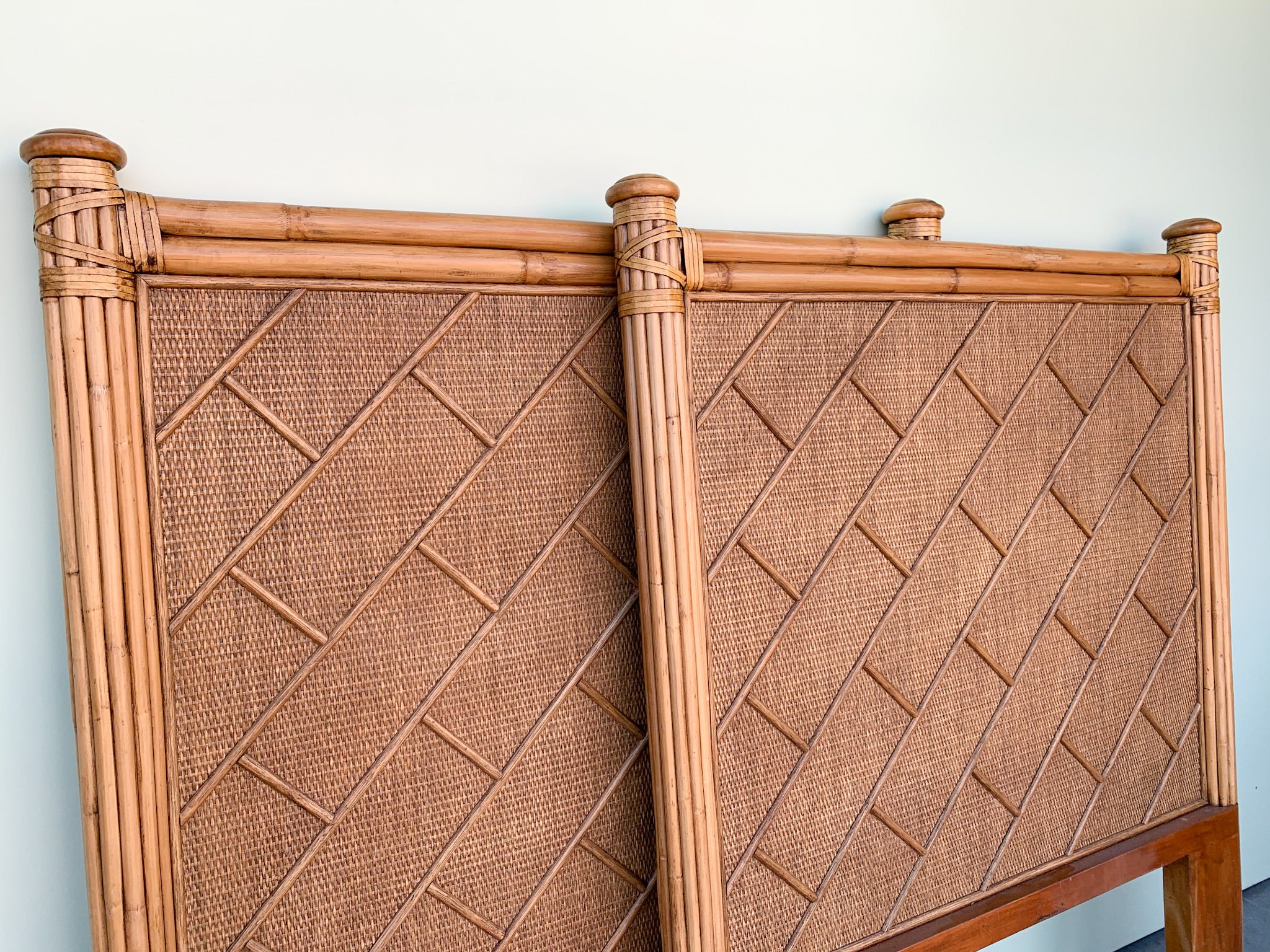 Pair of Rattan Chippendale Twin Headboards - Image 6