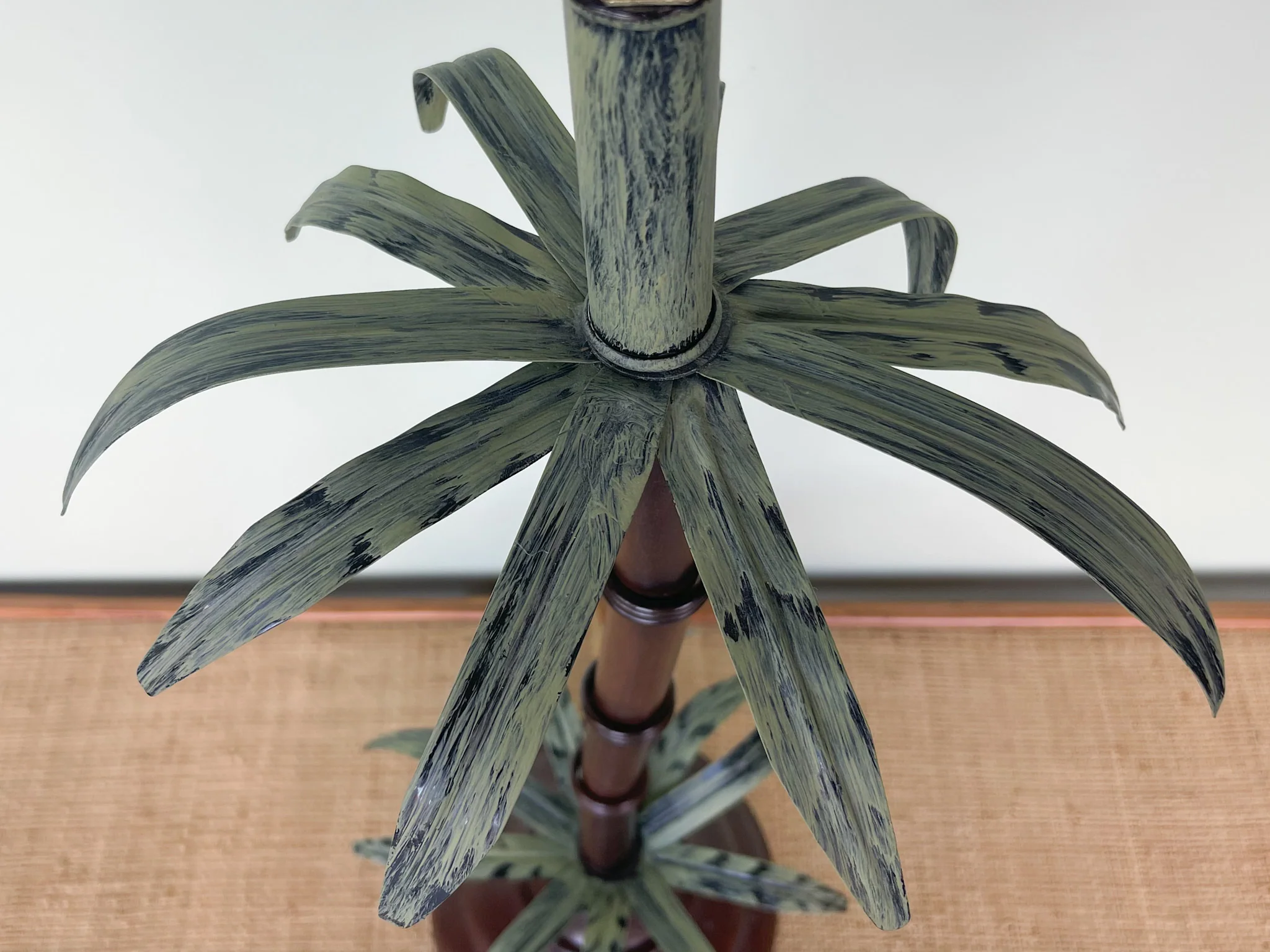 Tall Tole Palm Tree Lamp - Image 5
