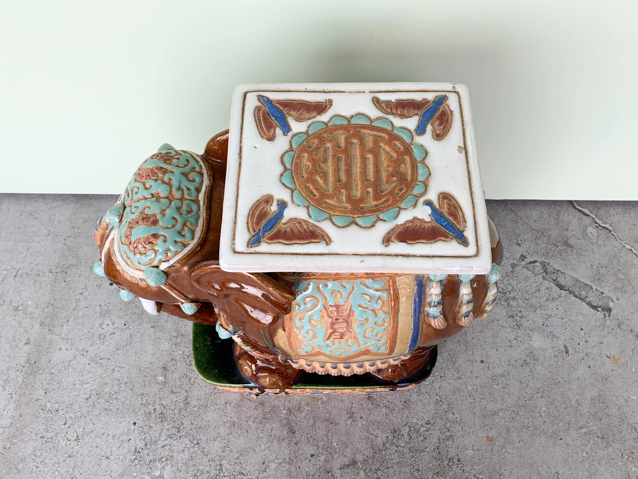 Terracotta Elephant Garden Seat - Image 4