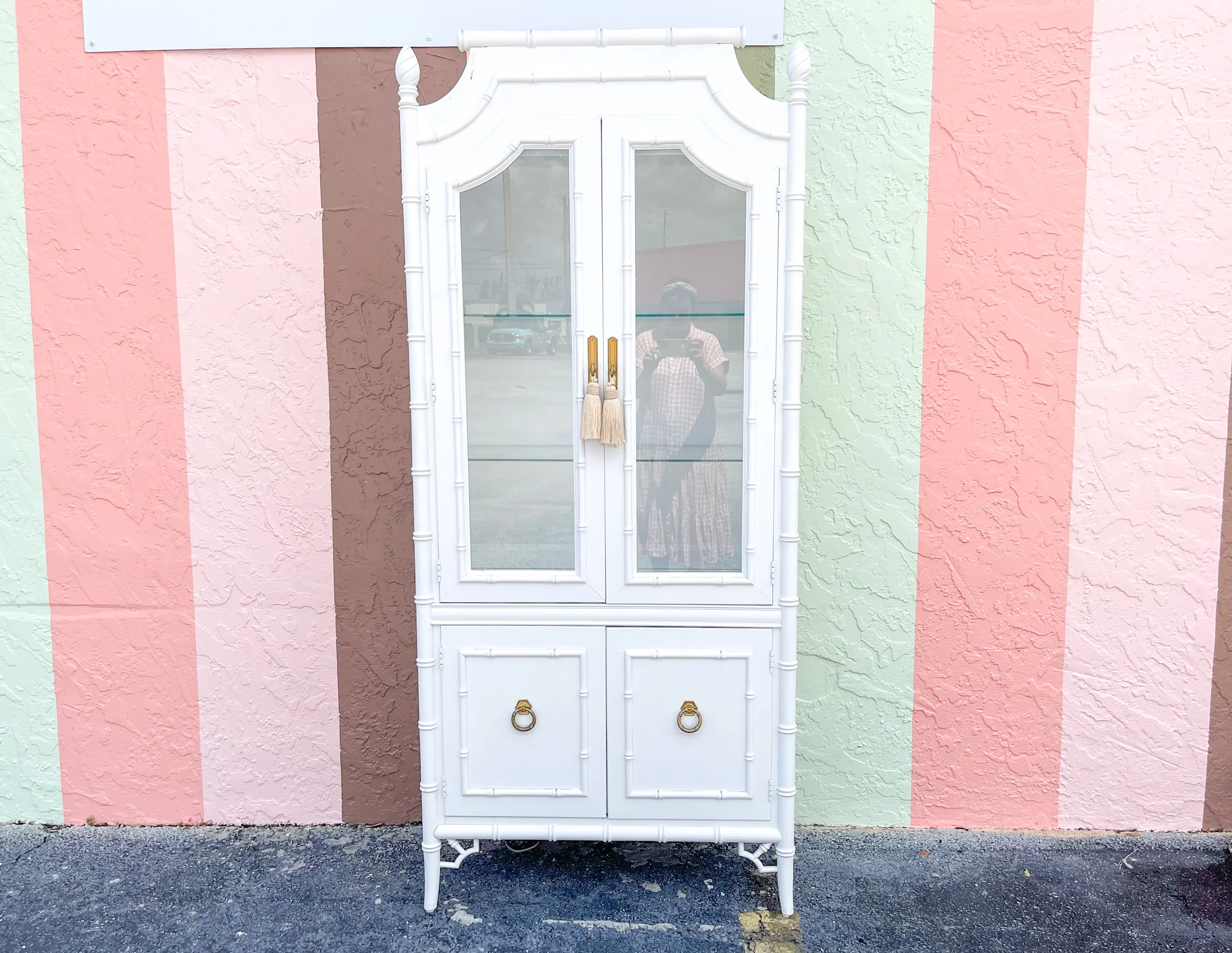 Thomasville Faux Bamboo Cabinet - Image 11