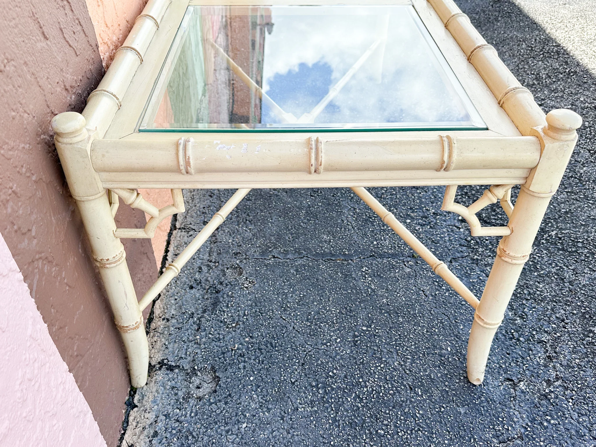 Thomasville Faux Bamboo Coffee Table - Image 7