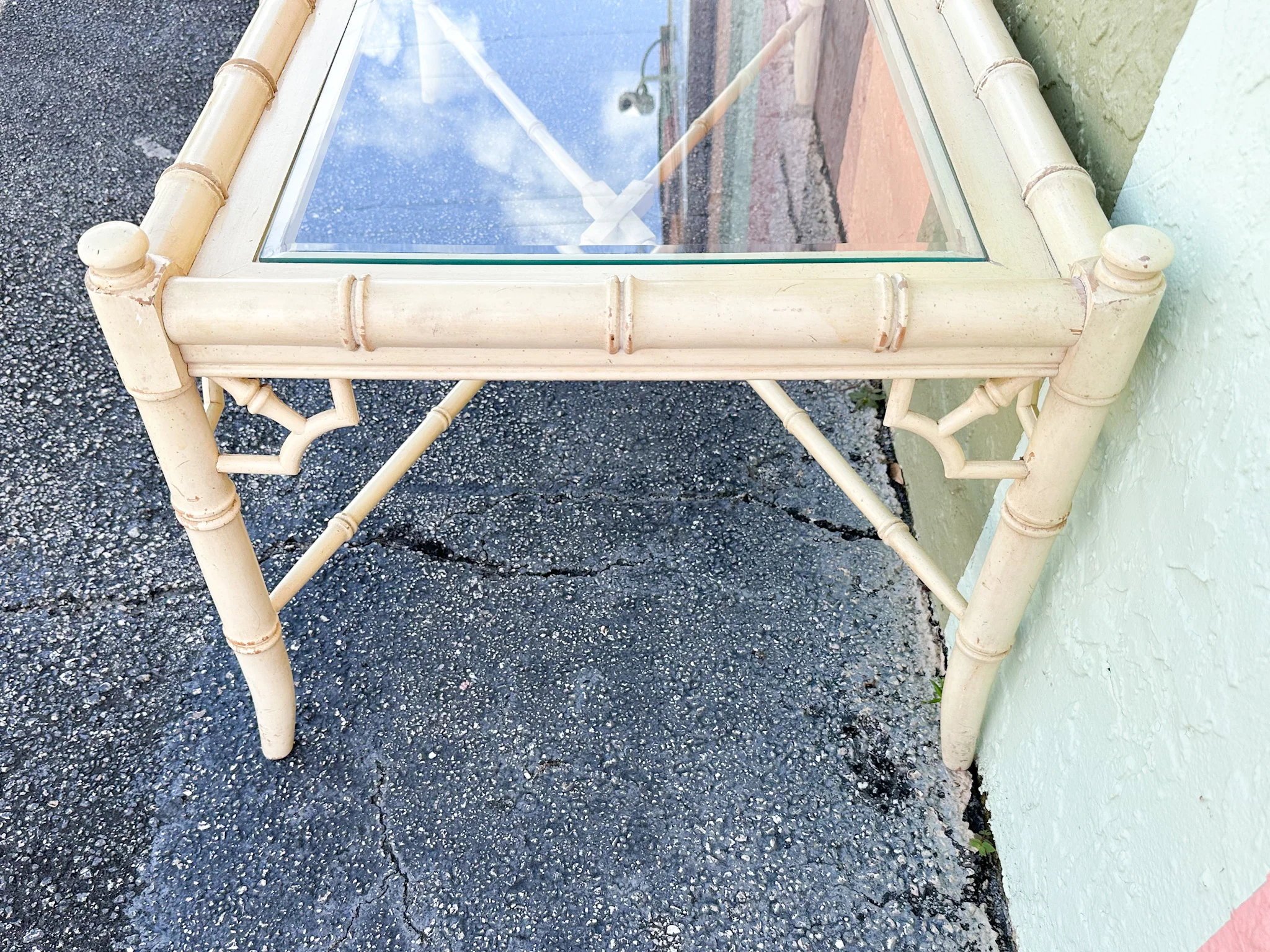 Thomasville Faux Bamboo Coffee Table - Image 8