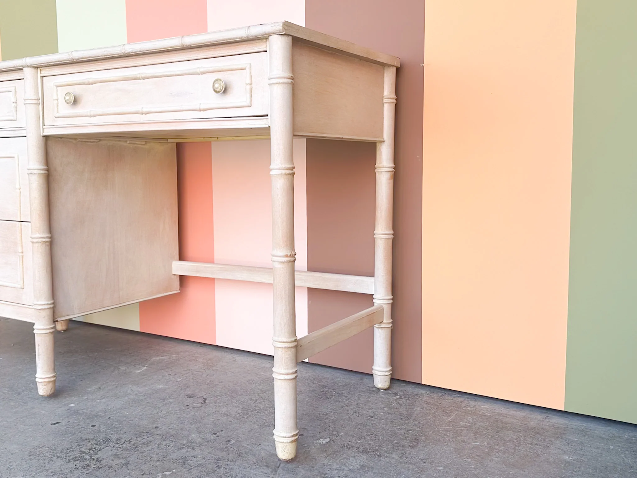 Thomasville Faux Bamboo Desk - Image 9