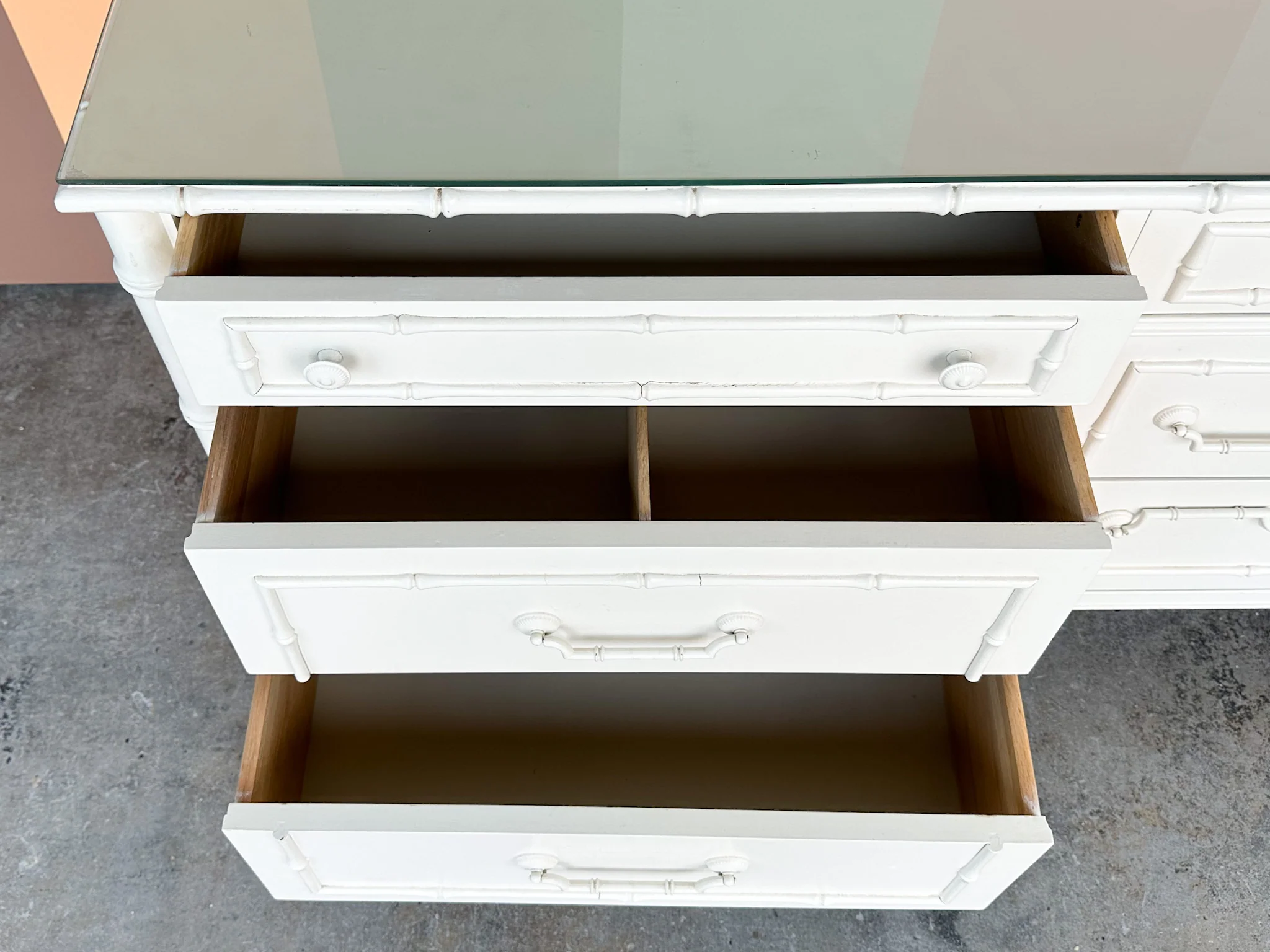 Thomasville Faux Bamboo Dresser - Image 10