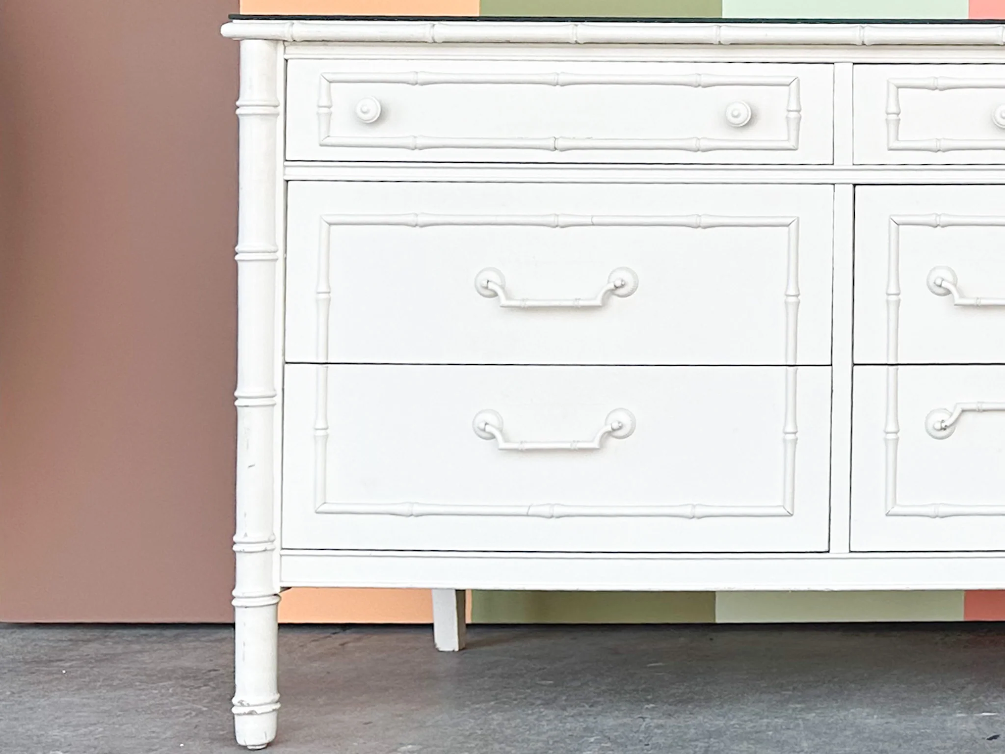 Thomasville Faux Bamboo Dresser - Image 3
