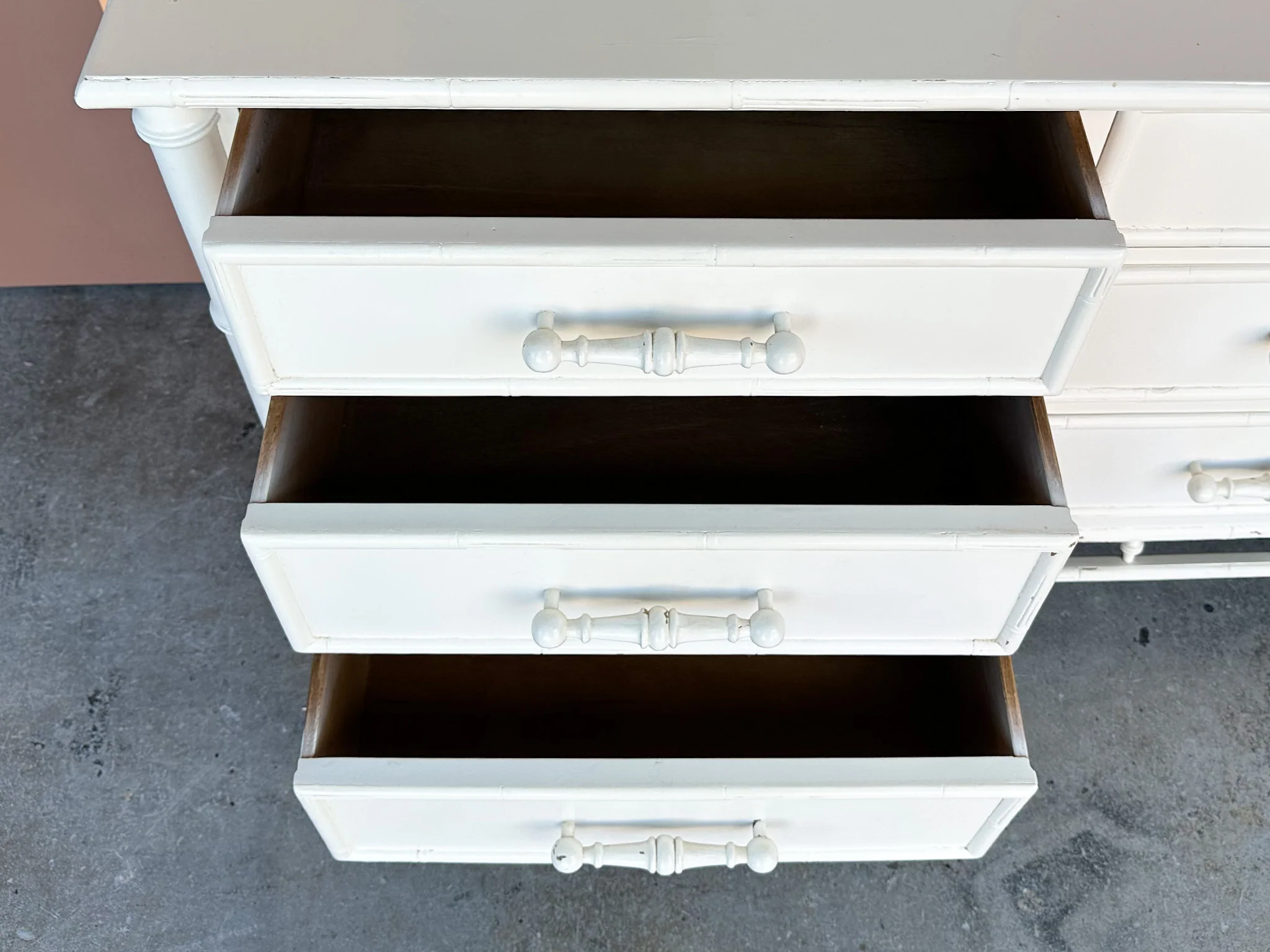 Century Faux Bamboo Dresser - Image 9