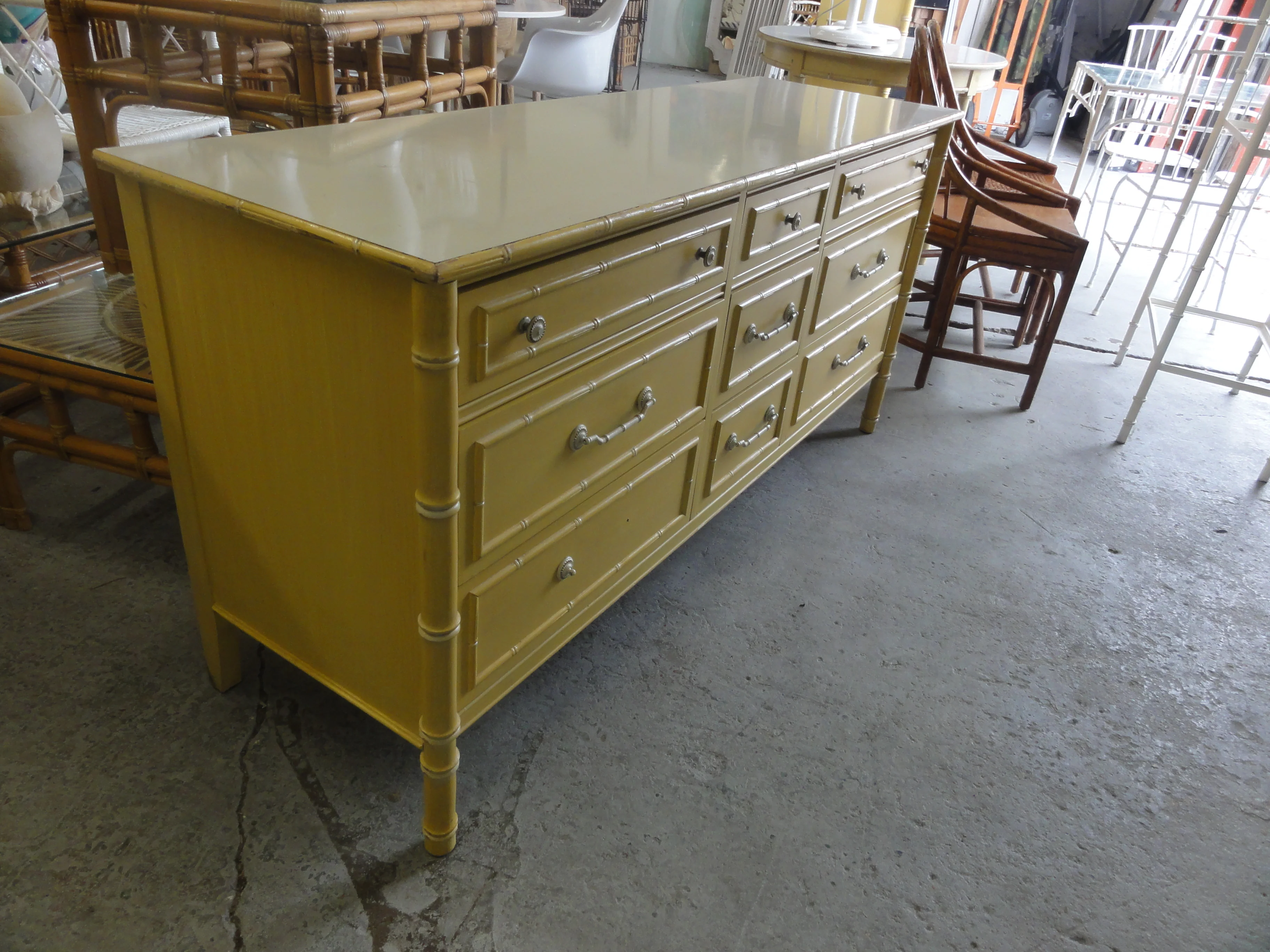 Palm Beach Faux Bamboo Dresser - Image 5