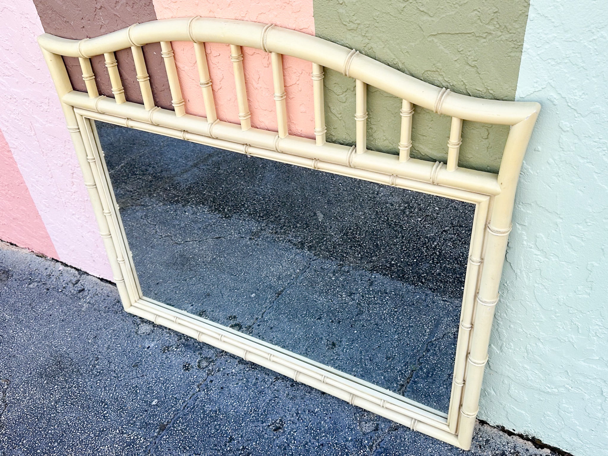 Thomasville Faux Bamboo Mirror - Image 4