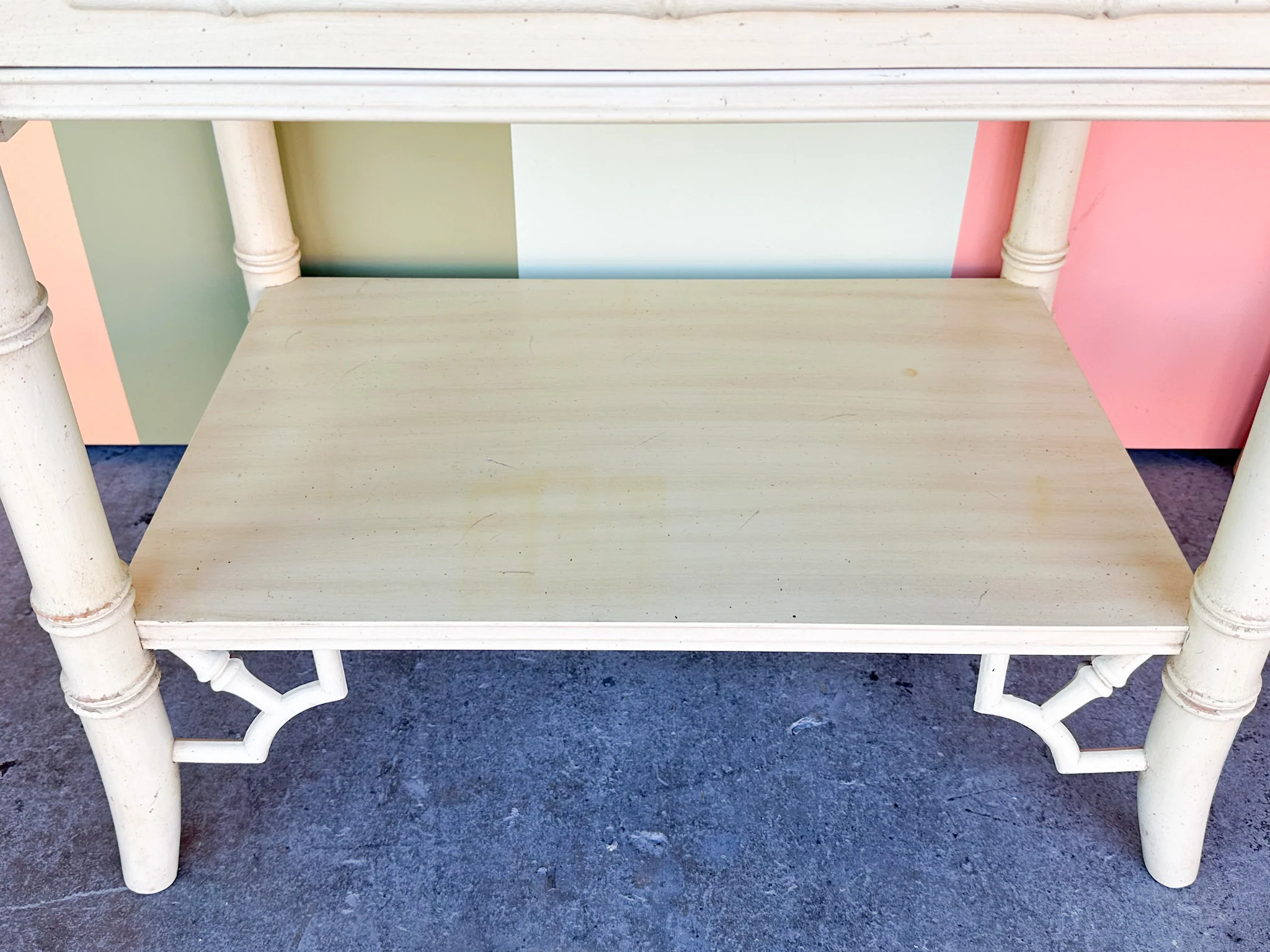Pair of Thomasville Faux Bamboo Nightstands - Image 11
