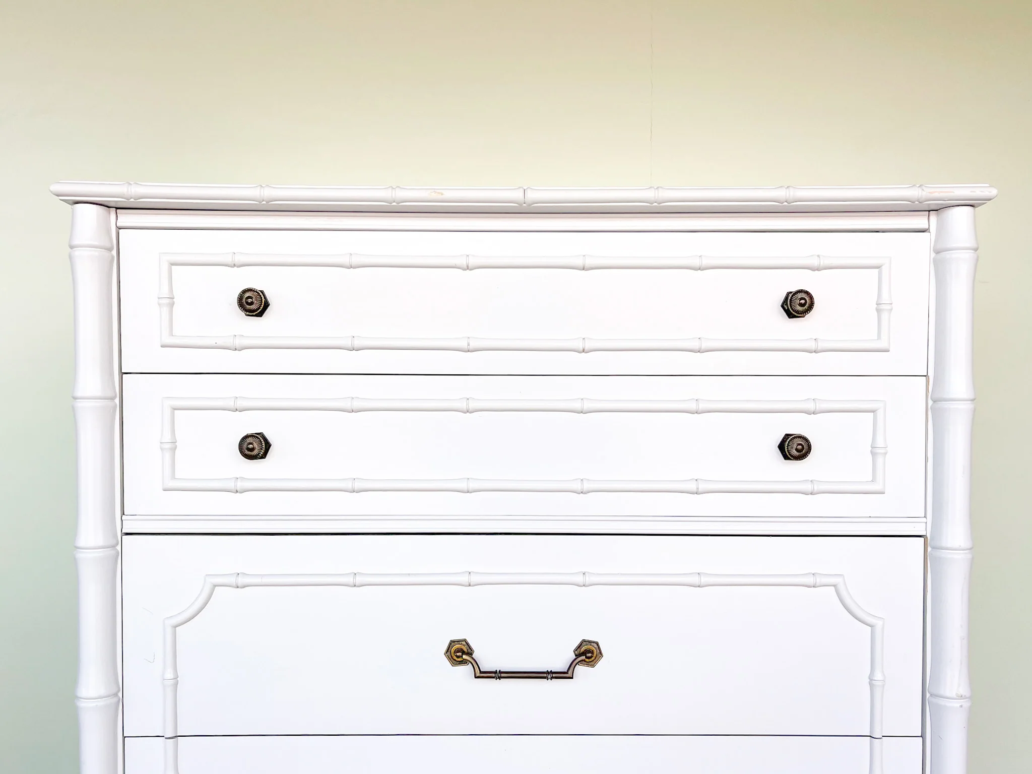Thomasville Faux Bamboo Tall Chest - Image 3