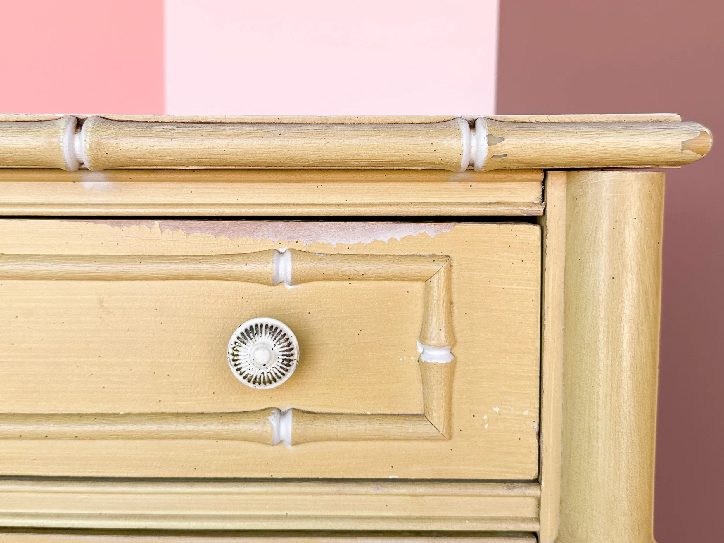 Thomasville Faux Bamboo Tall Chest - Image 3
