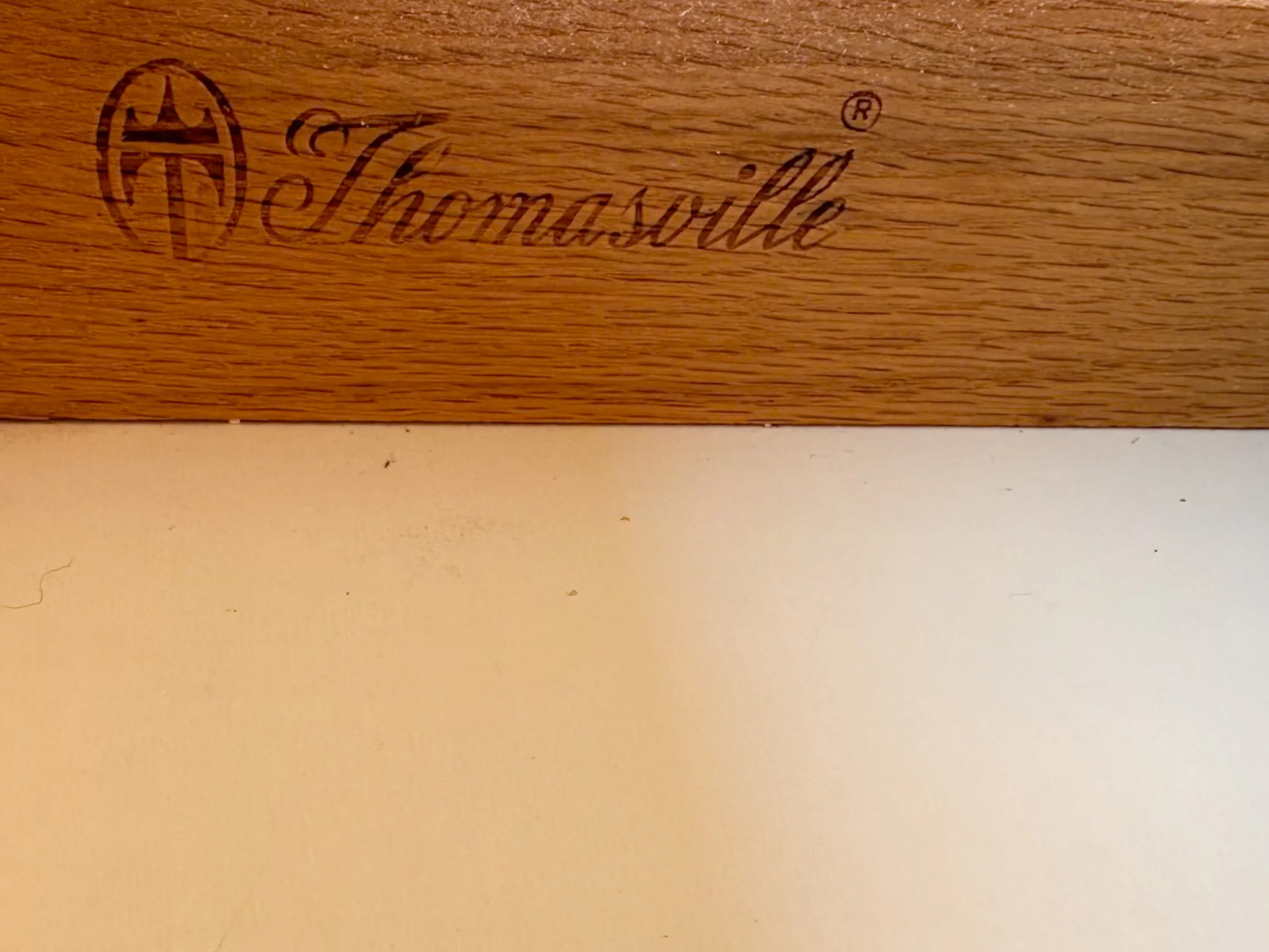 Thomasville Oversized Faux Bamboo Nightstand - Image 9