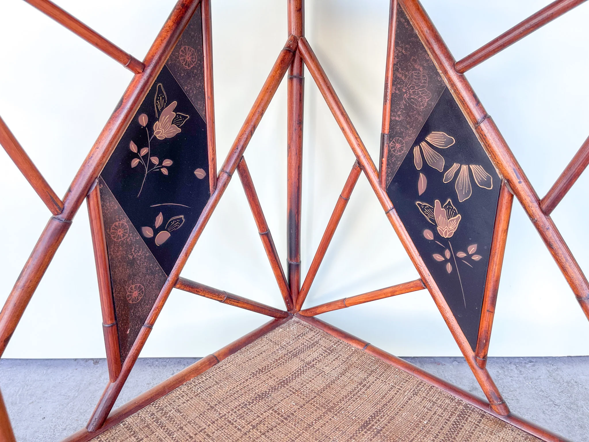 Three Tier Bamboo and Seagrass Etagere - Image 7