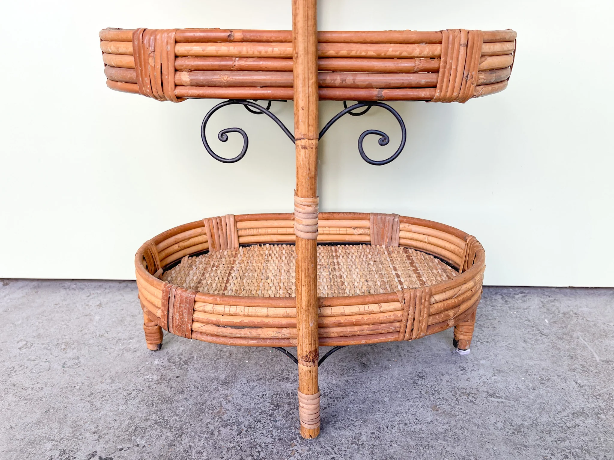 Three Tier Bamboo Side Table - Image 5