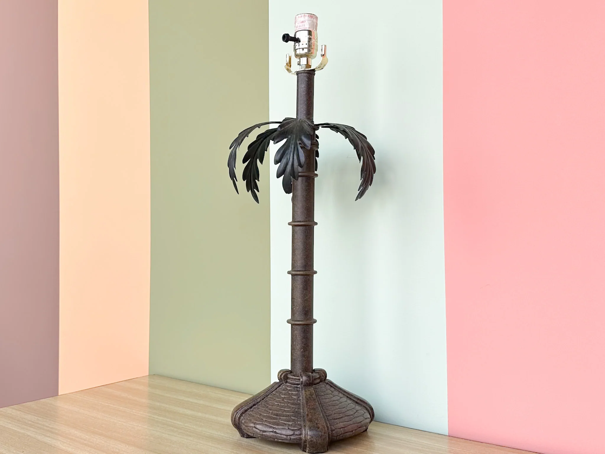 Tole Palm Tree Lamp - Image 4