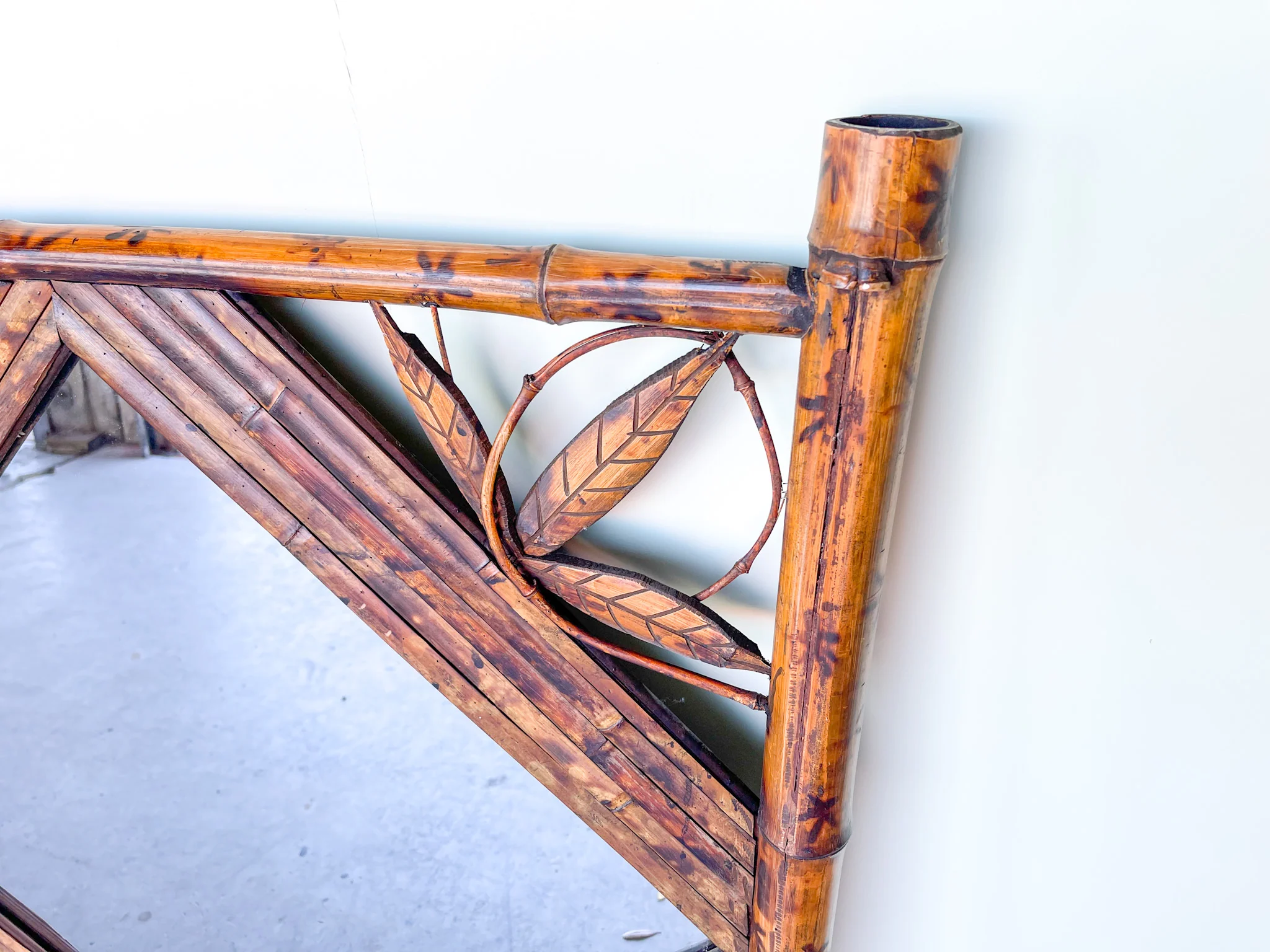 Tortoiseshell Bamboo Diamond Mirror - Image 6