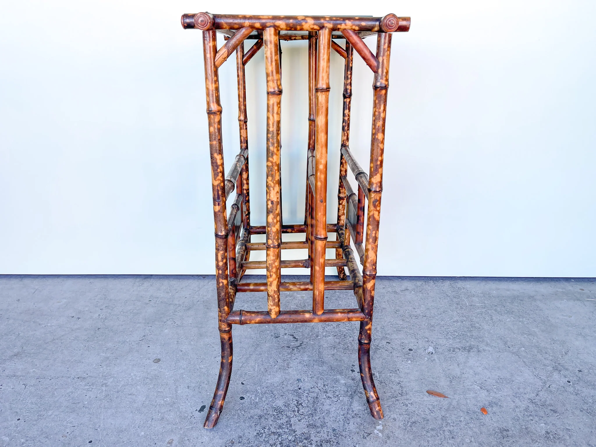 Tortoiseshell Bamboo Side Table - Image 4