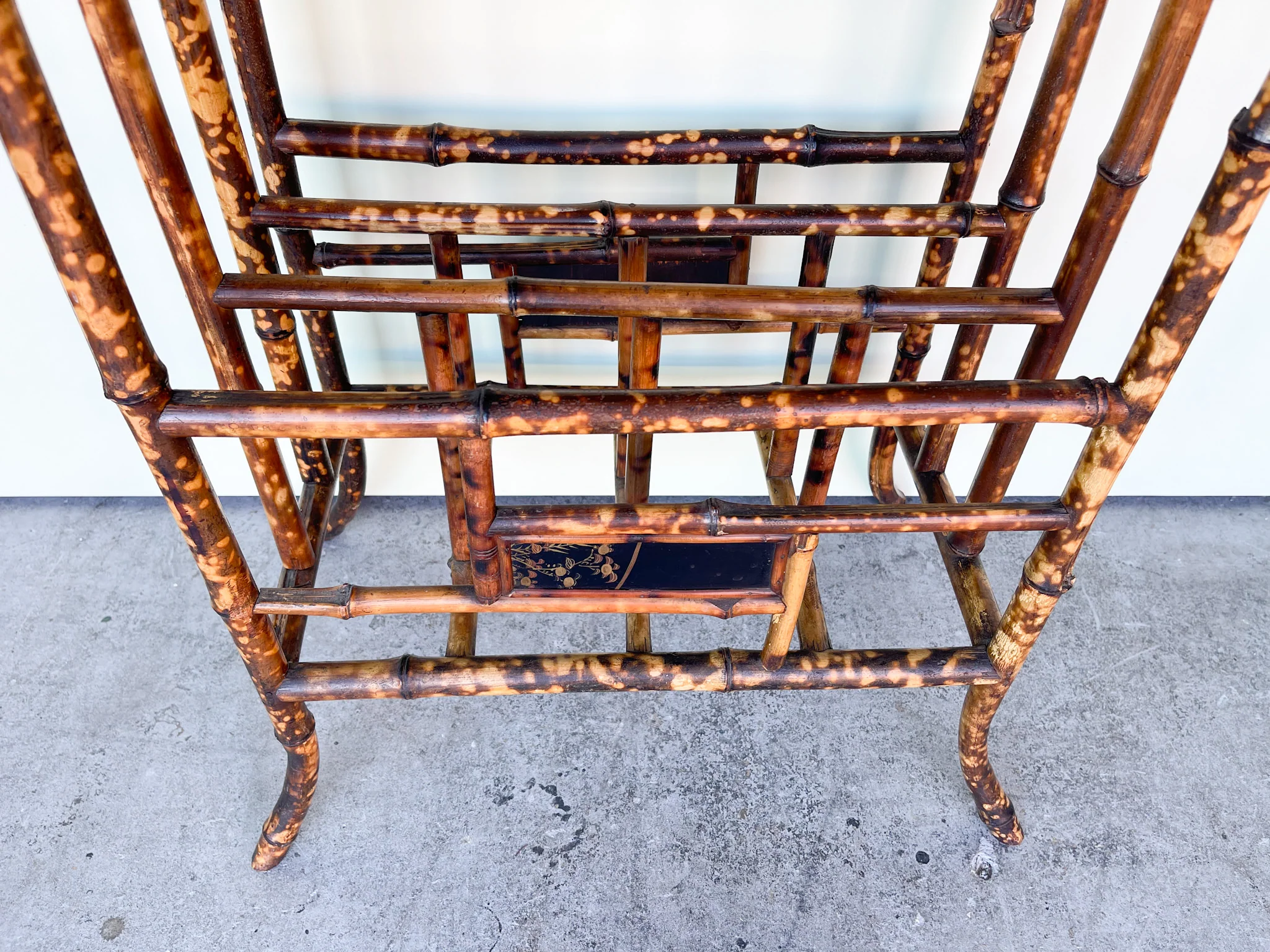 Tortoiseshell Bamboo Side Table - Image 5