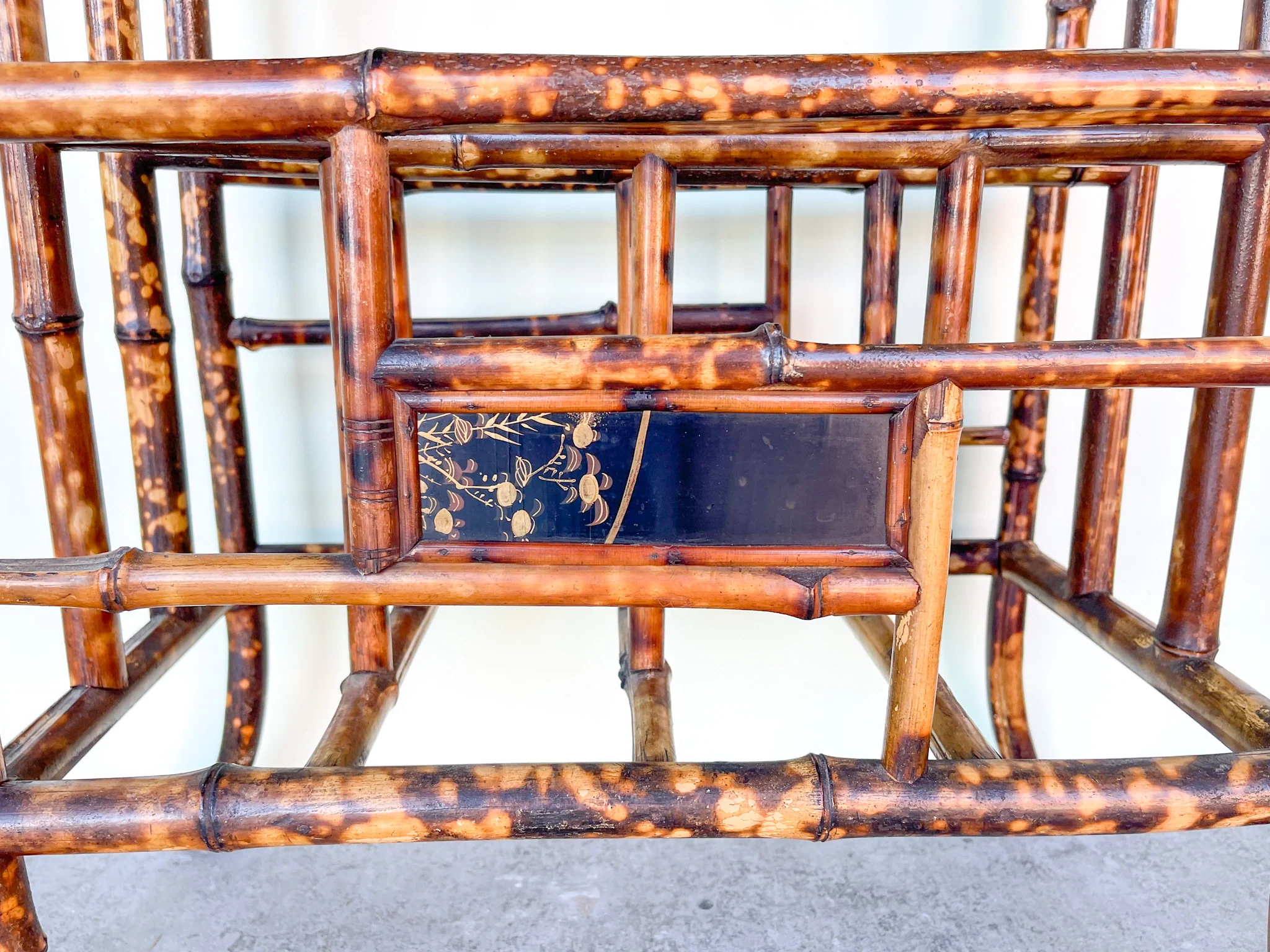 Tortoiseshell Bamboo Side Table - Image 6