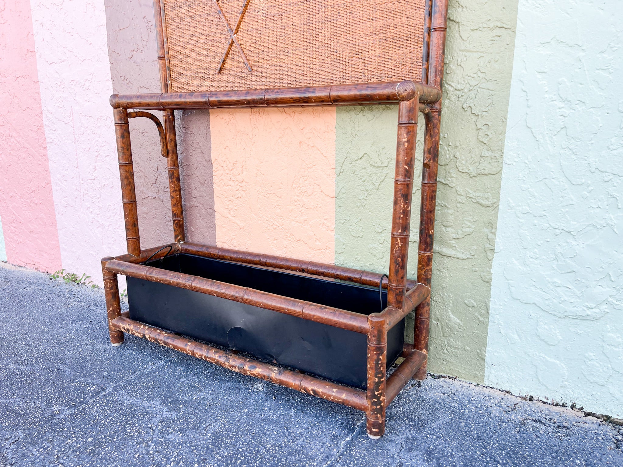 Tortoiseshell Rattan and Seagrass Hall Tree - Image 4