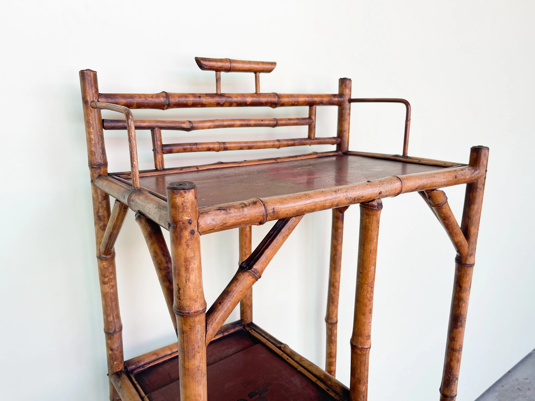 Tortoiseshell Rattan Etagere - Image 8