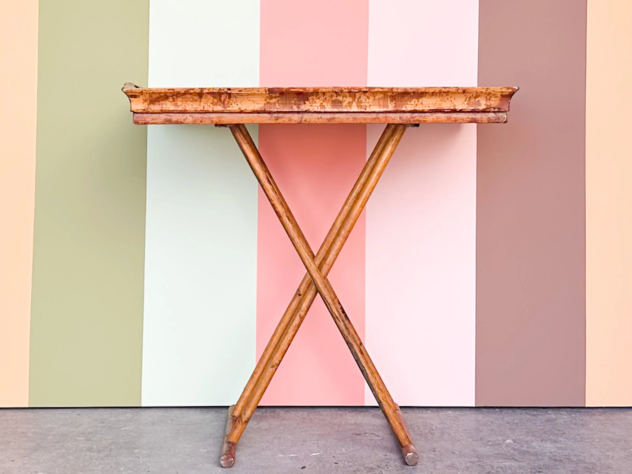 Tortoiseshell Rattan Folding Bar
