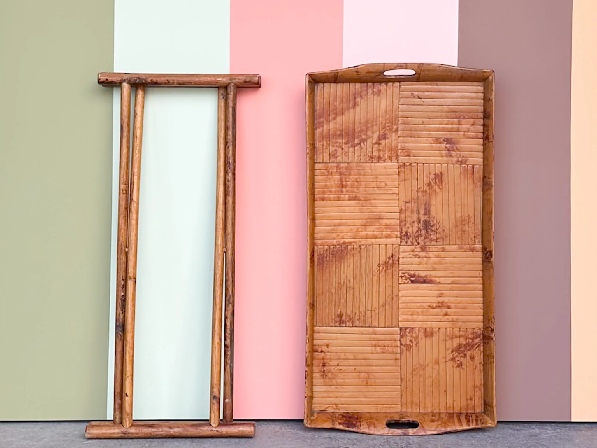 Tortoiseshell Rattan Folding Bar - Image 6