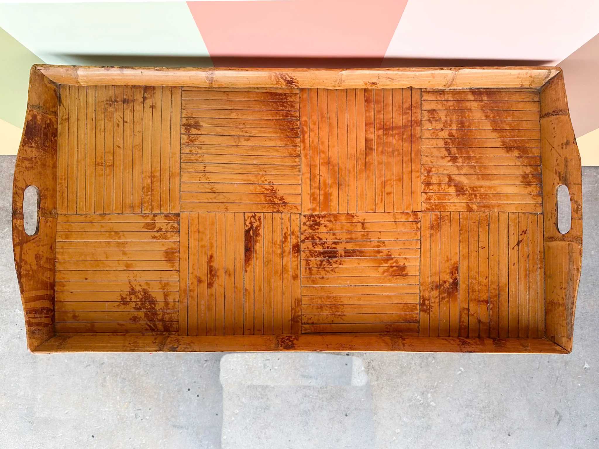 Tortoiseshell Rattan Folding Bar - Image 8