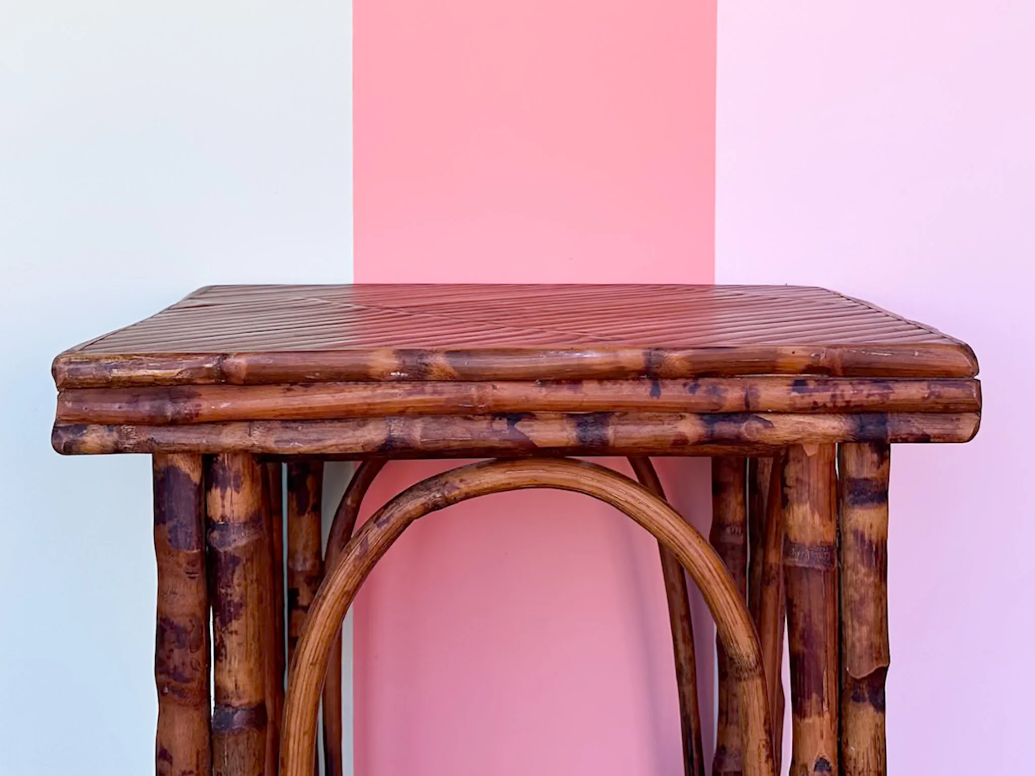 Tortoiseshell Rattan Side Table - Image 5