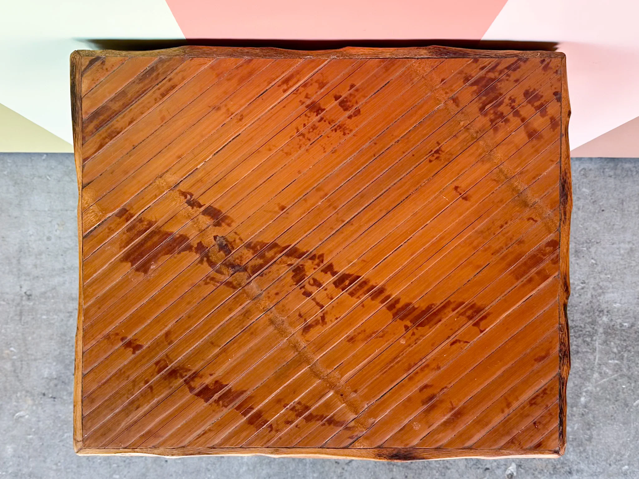 Tortoiseshell Rattan Side Table - Image 6