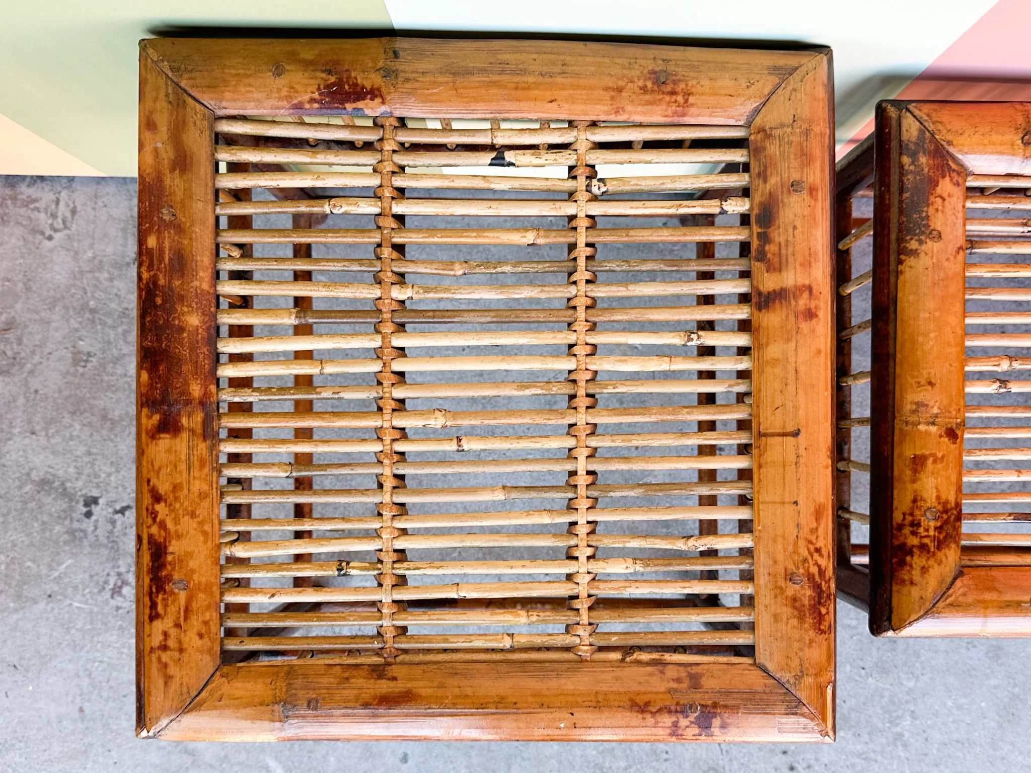 Trio of Bamboo Nesting Tables - Image 3
