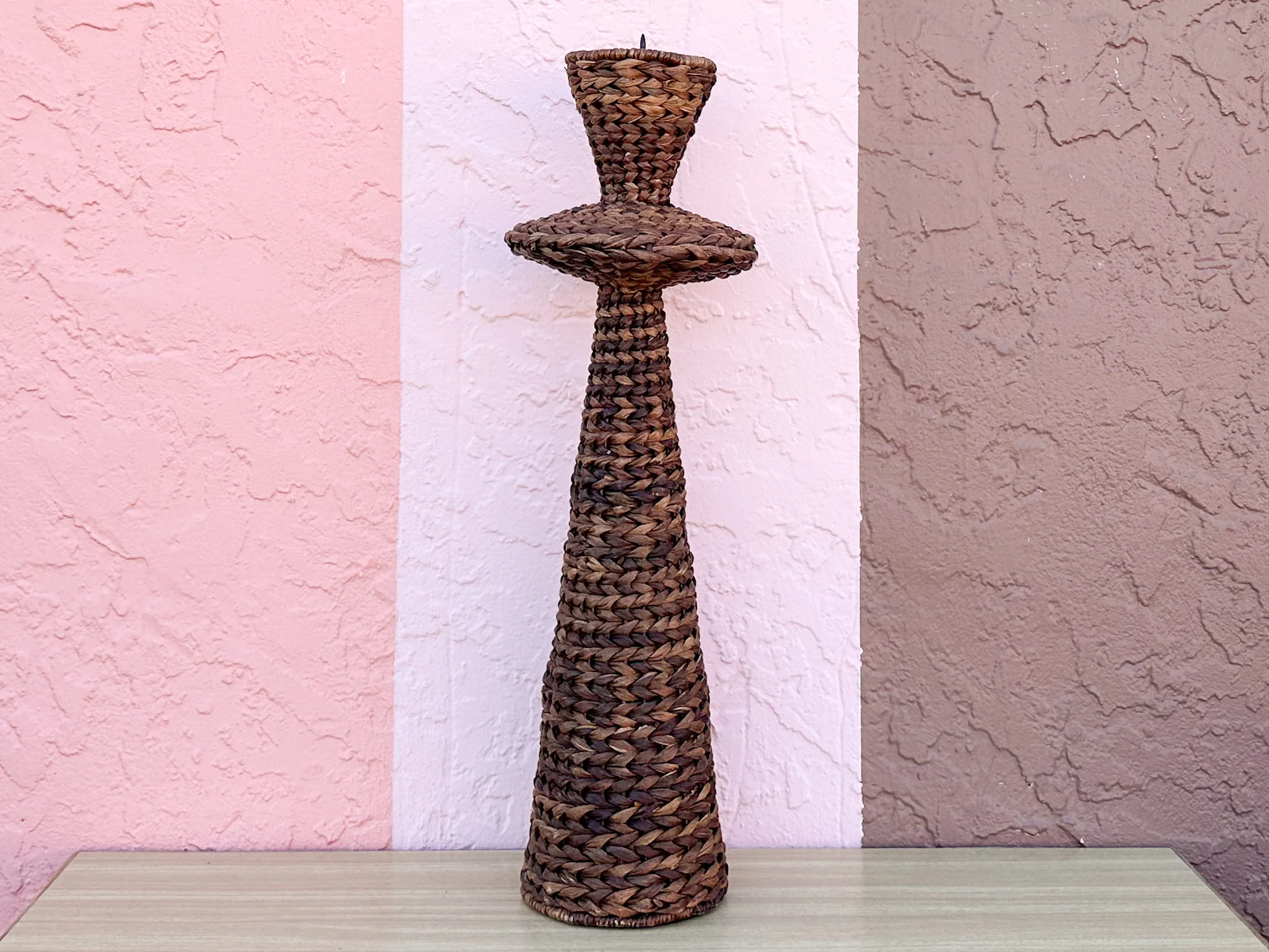 Trio of Seagrass Candlesticks - Image 2