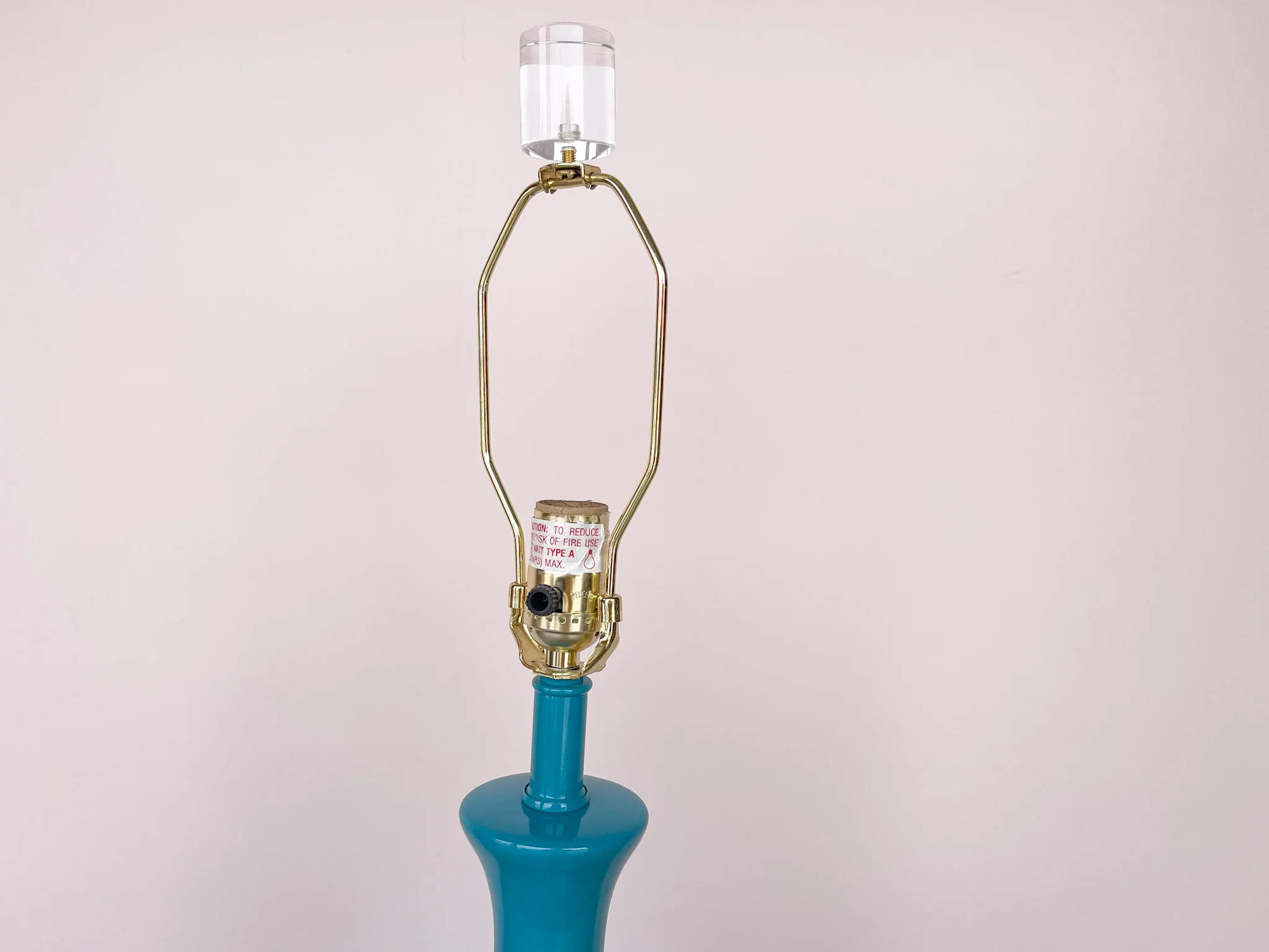 Turquoise and Lucite Lamp - Image 3